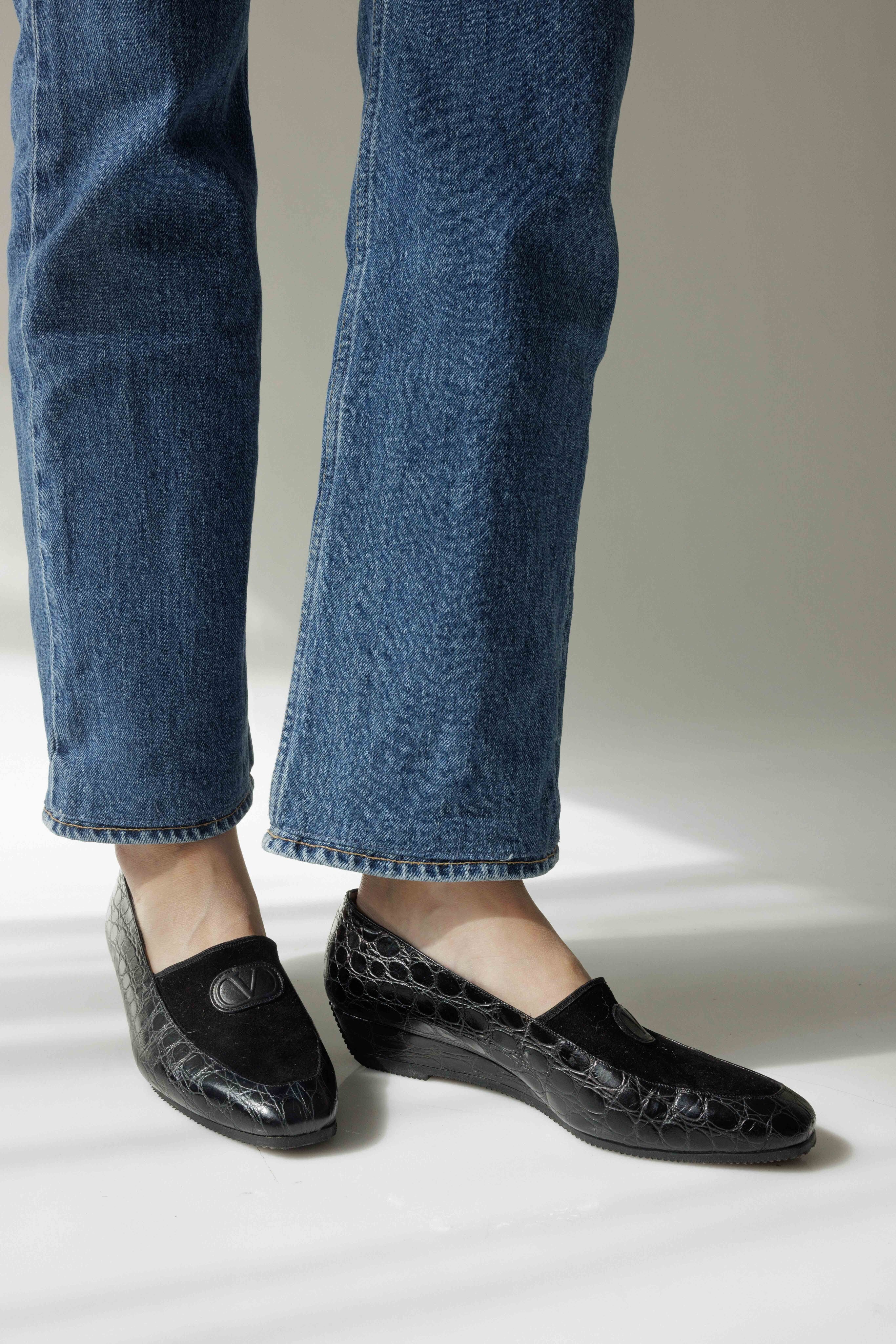 Black loafers