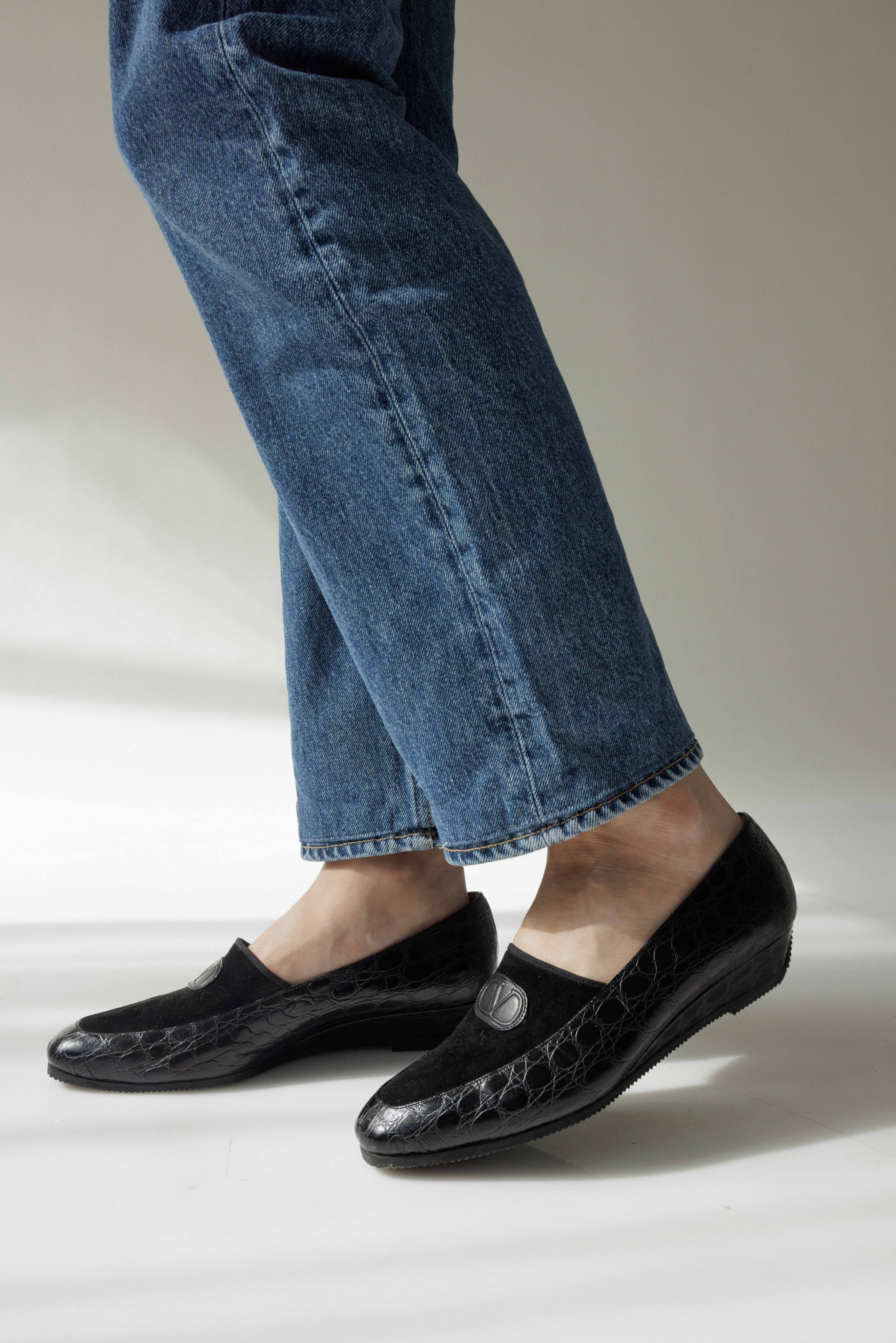 Black loafers