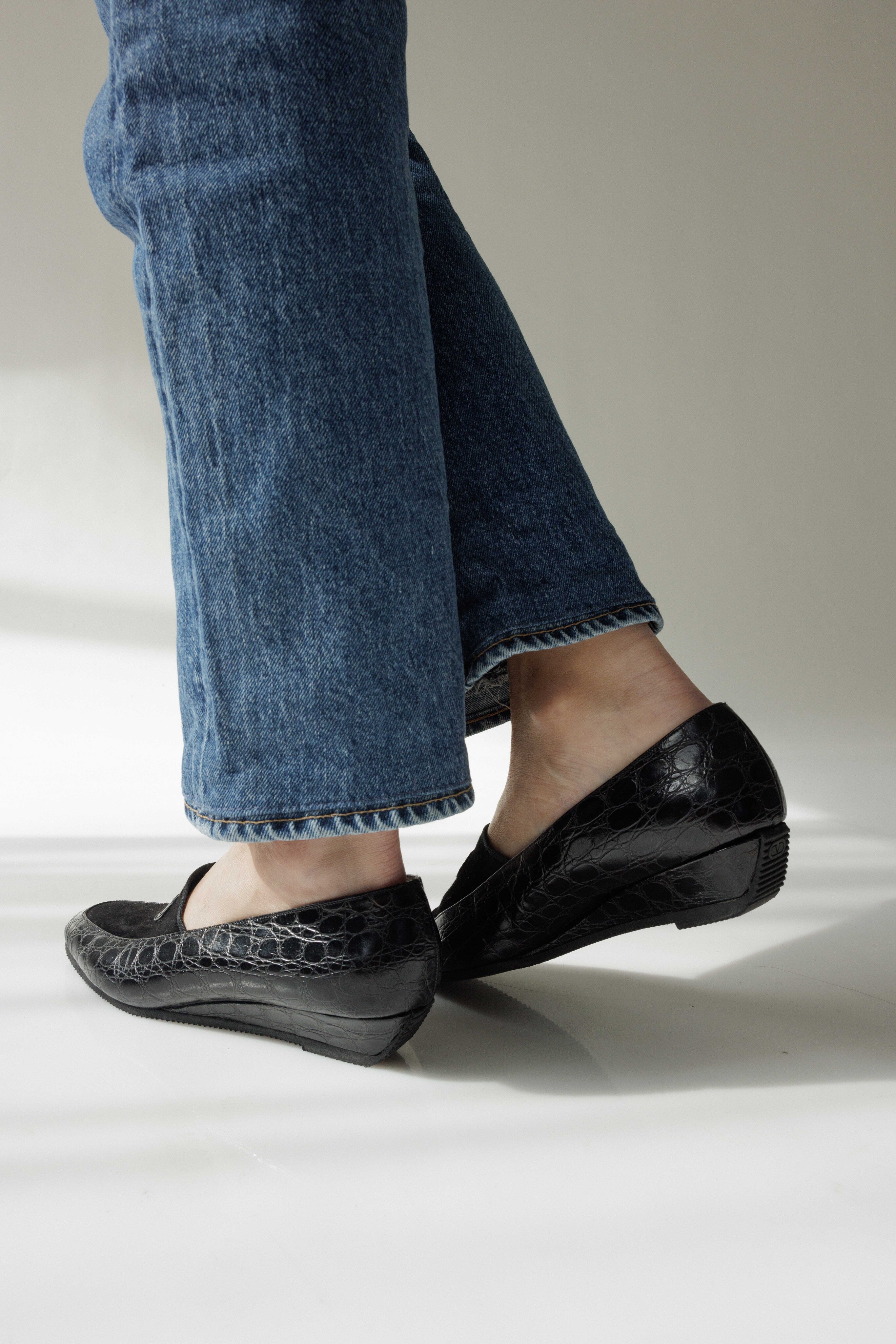 Black loafers