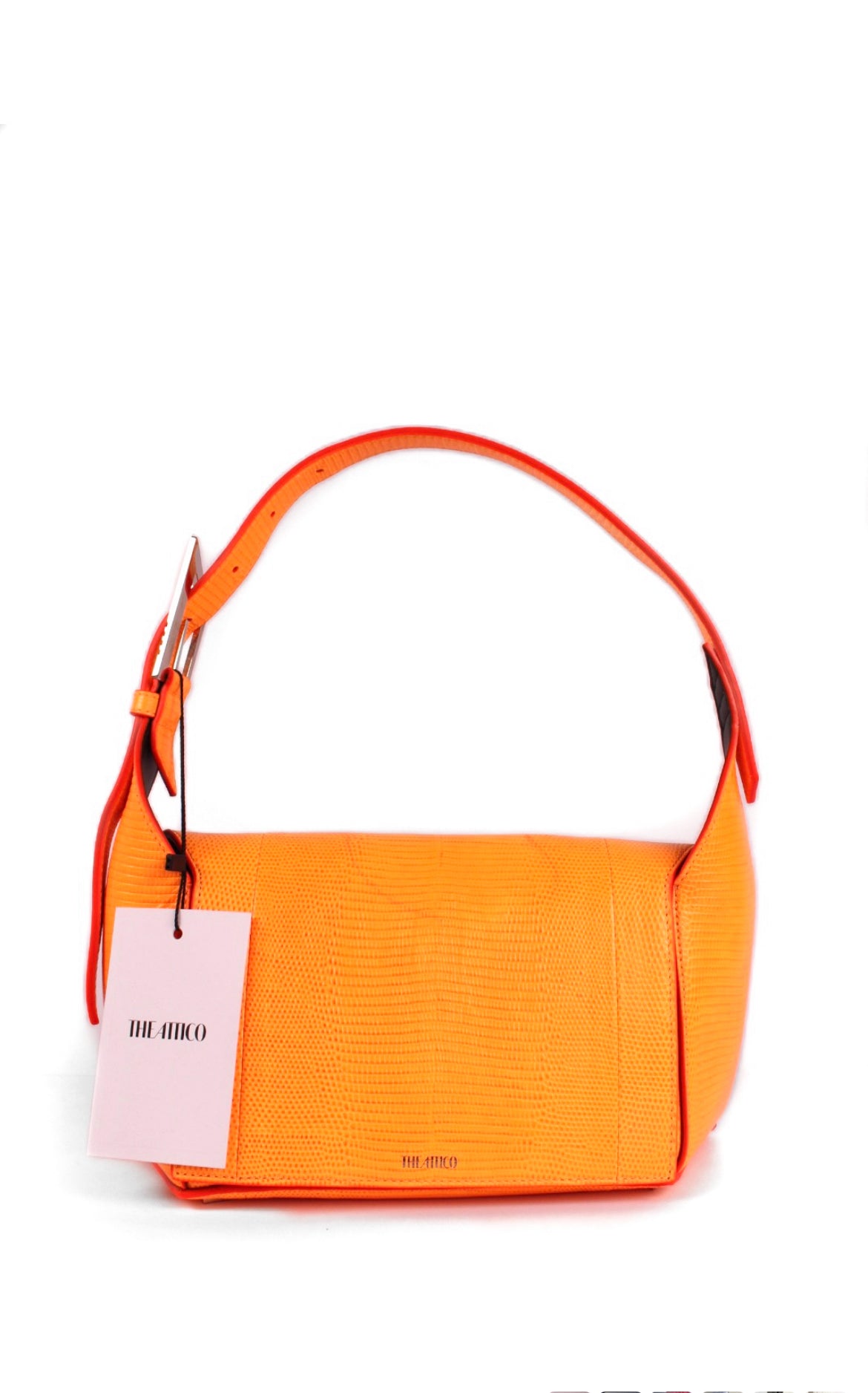 Small lizard-effect leather shoulder bag