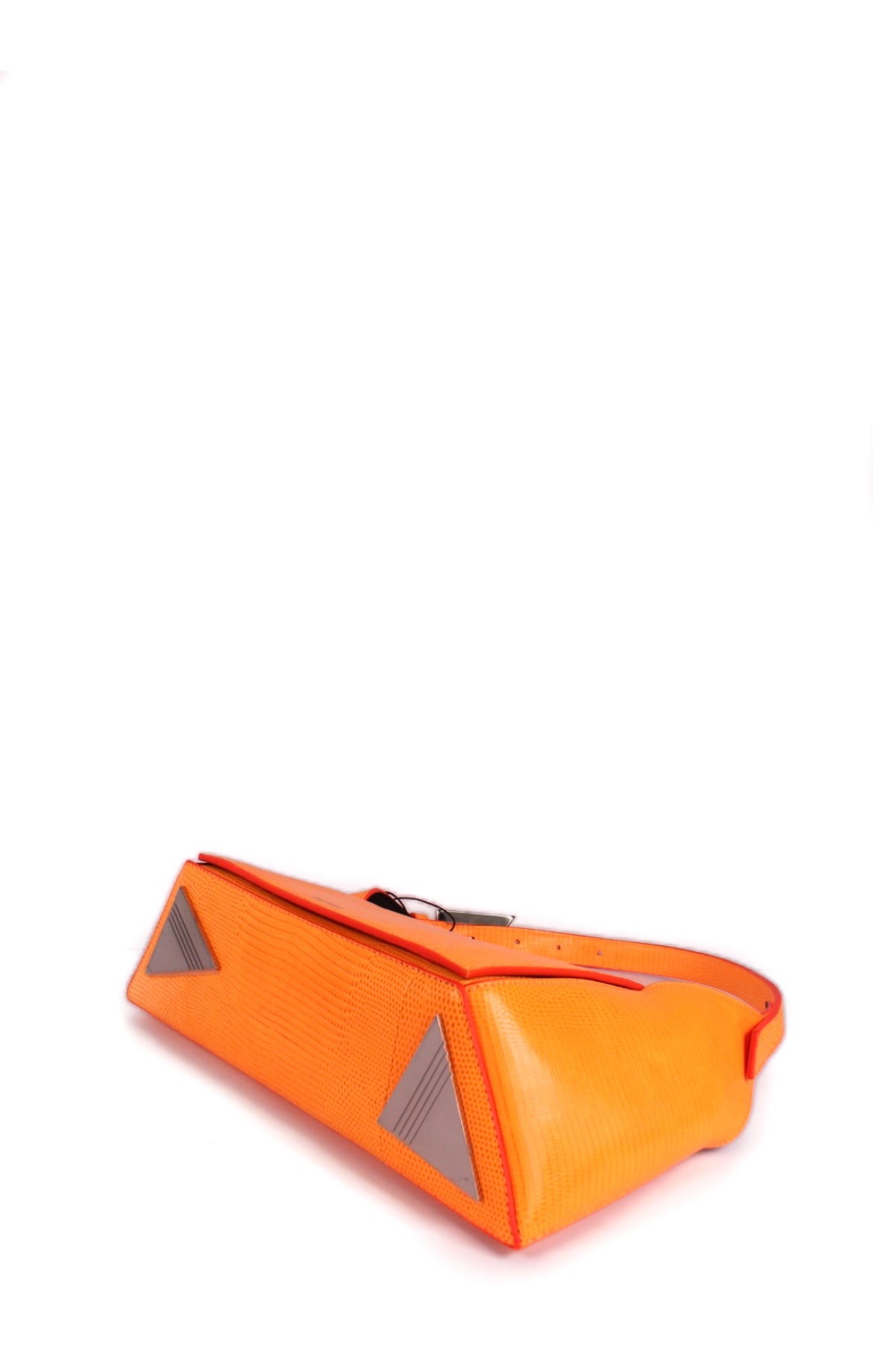 Small lizard-effect leather shoulder bag