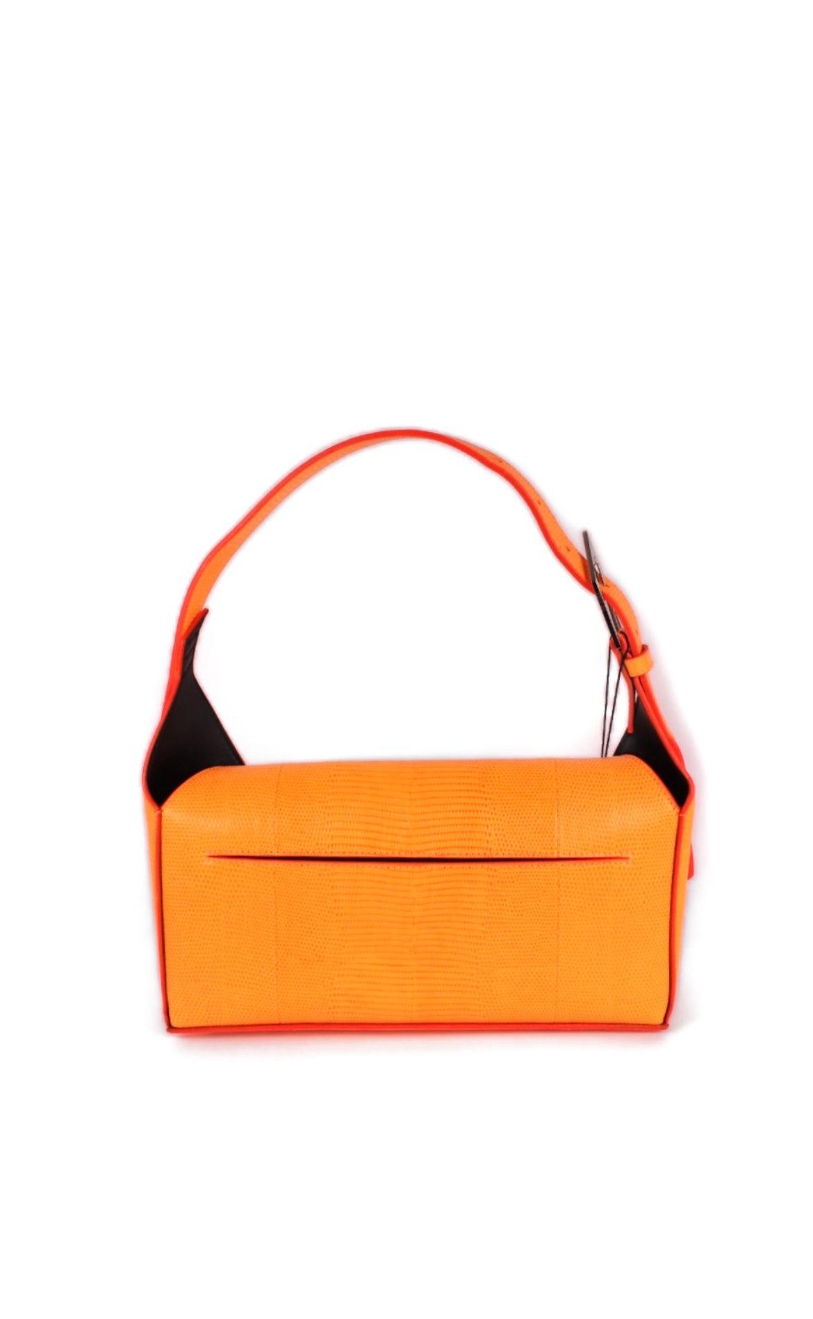 Small lizard-effect leather shoulder bag