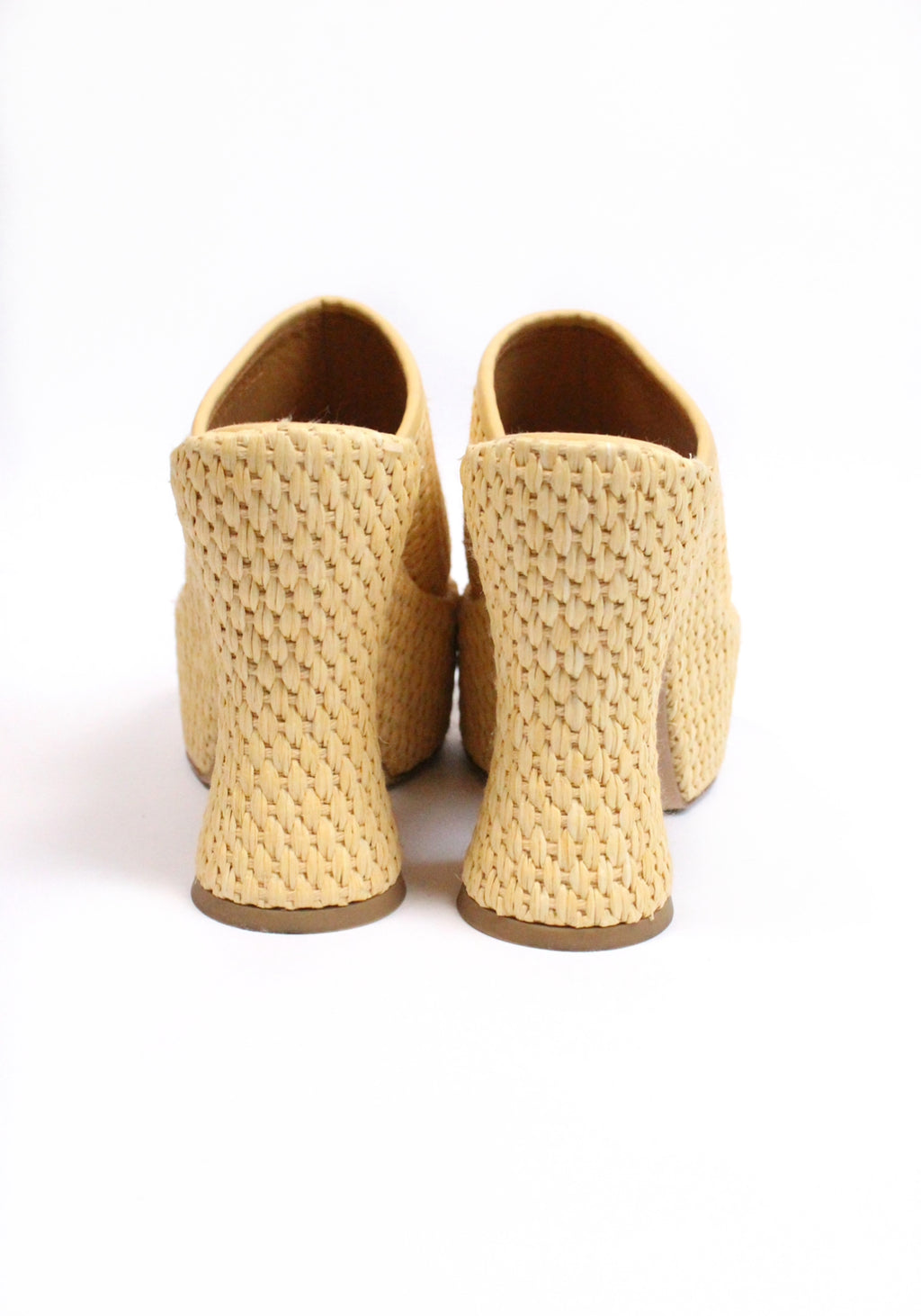 Ibiza Raffia Platform Mules