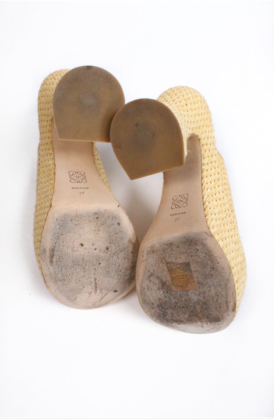 Ibiza Raffia Platform Mules