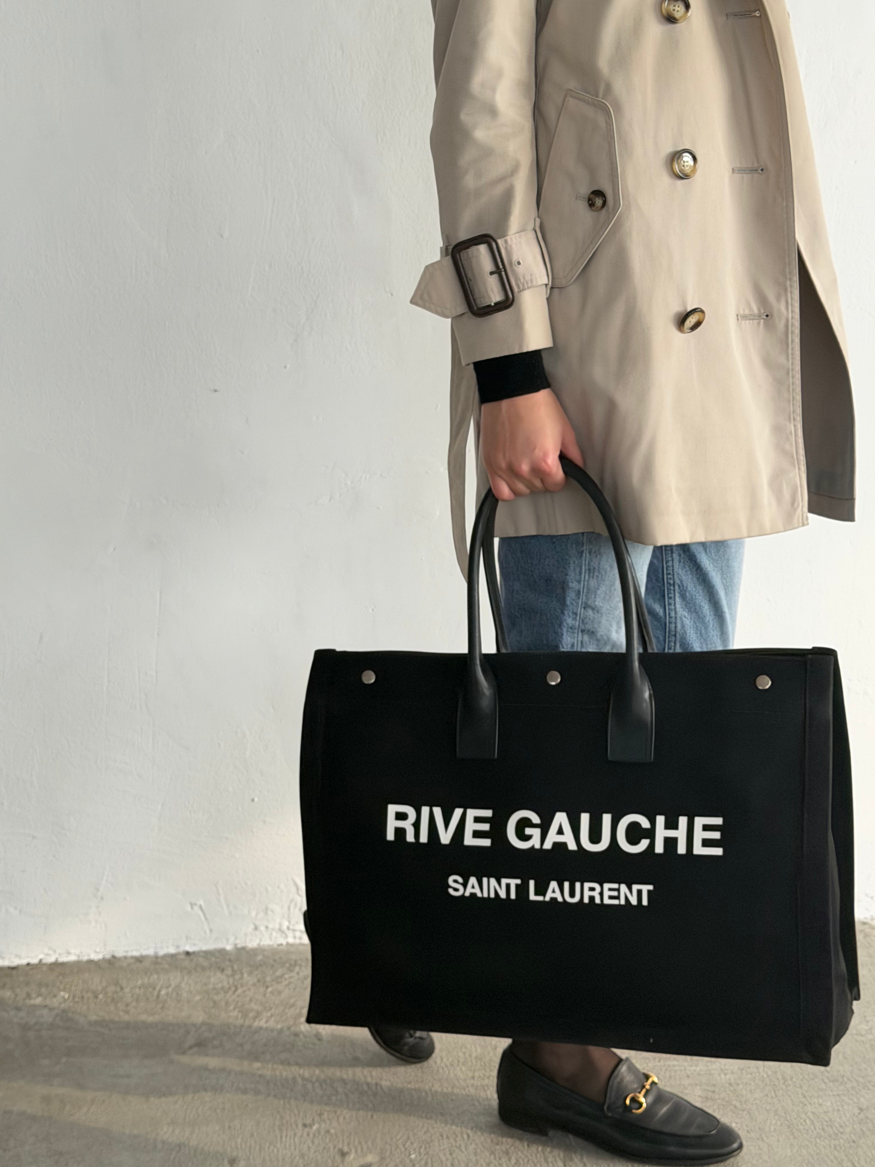 Rive Gauche Canvas Bag Black