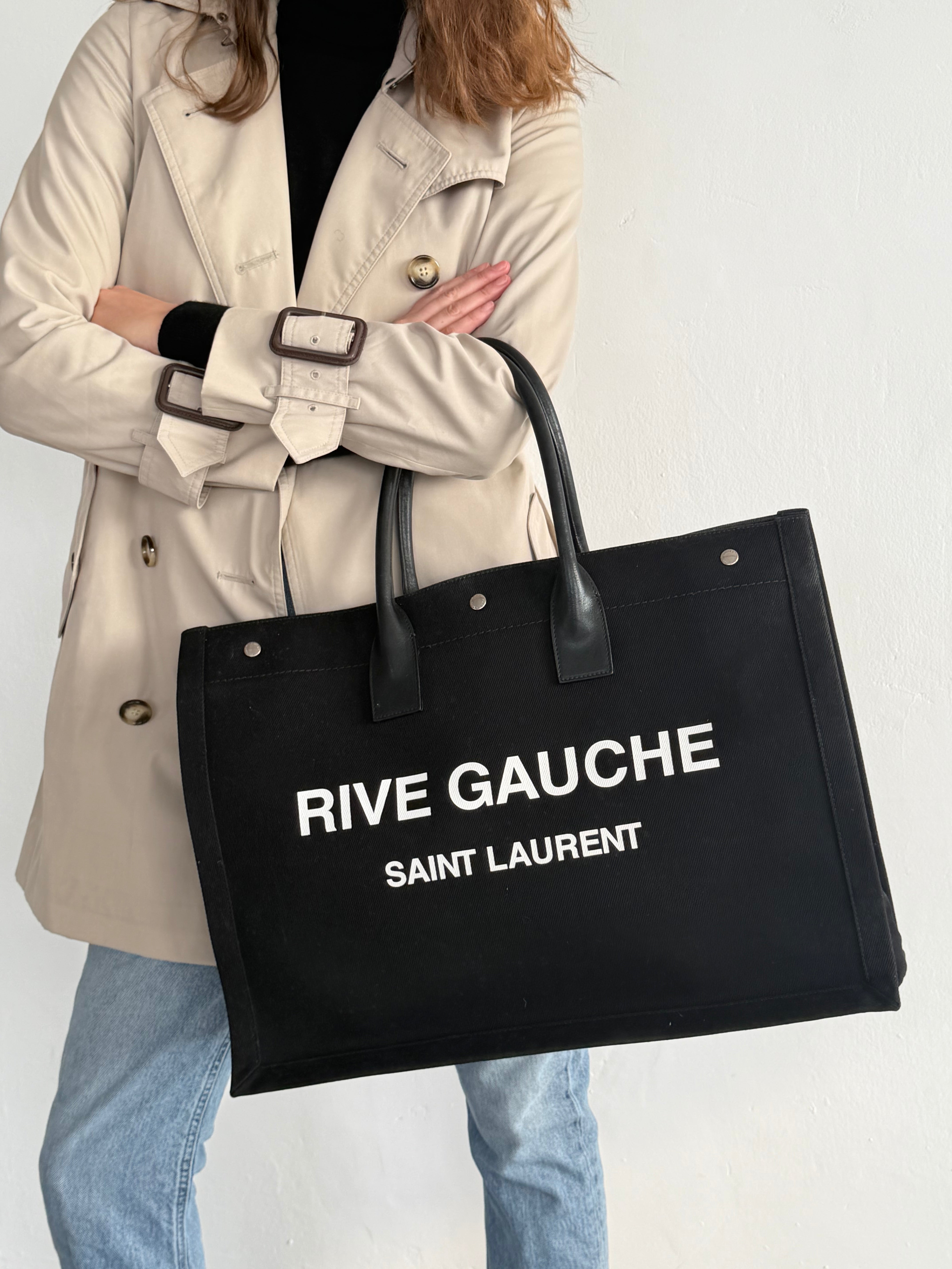 Rive Gauche Canvas Bag Black