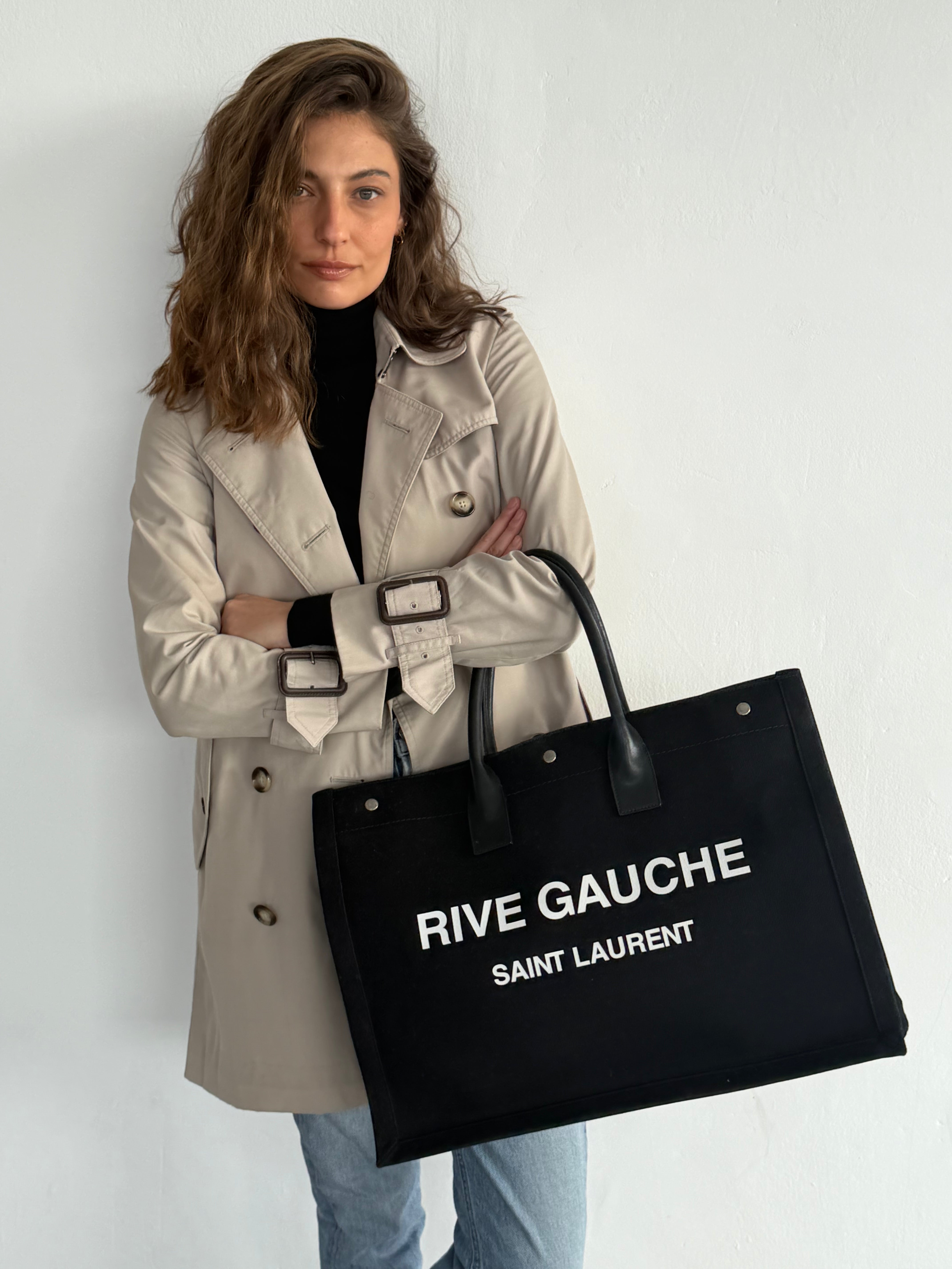 Rive Gauche Canvas Bag Black