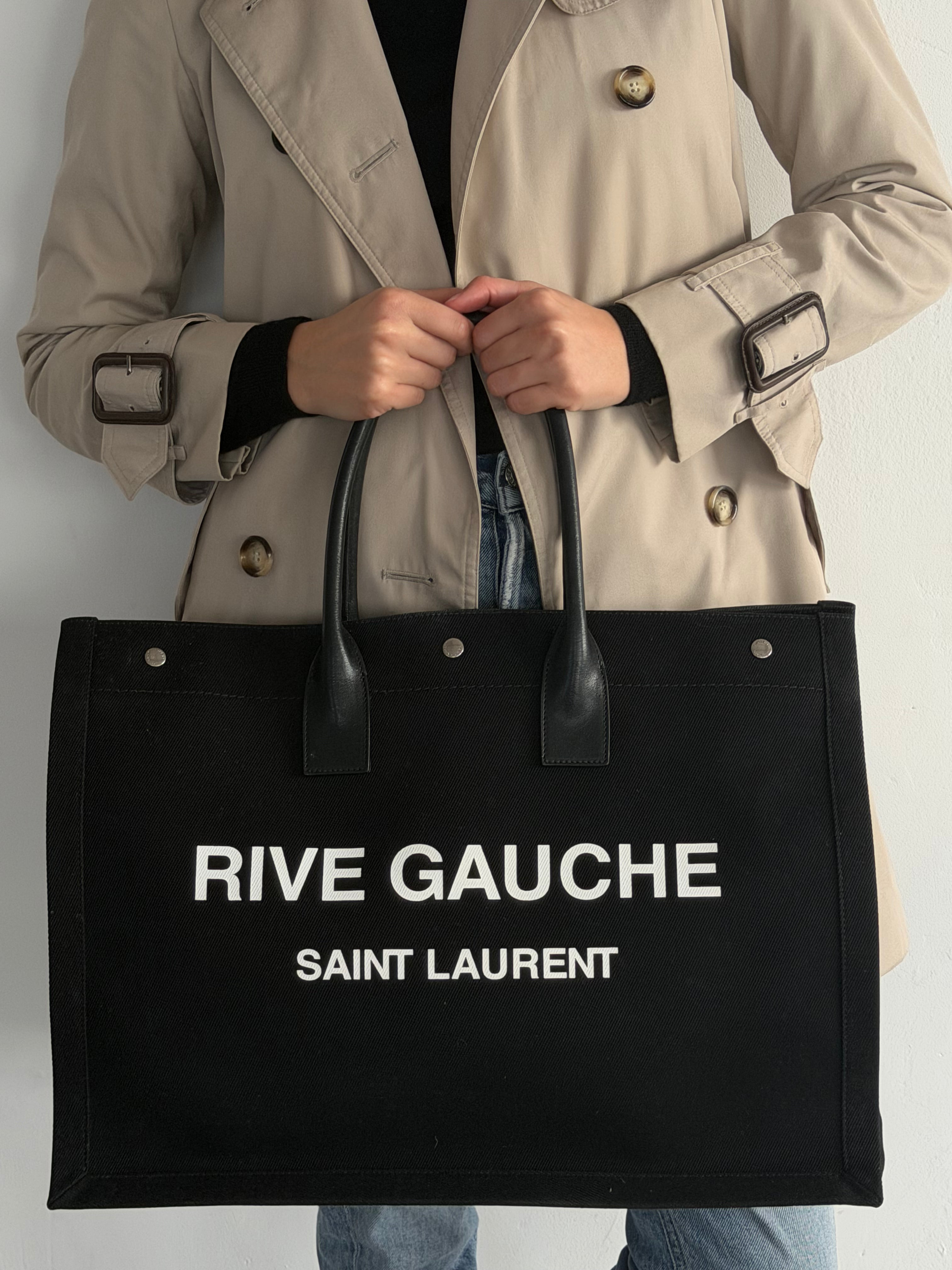 Rive Gauche Canvas Bag Black
