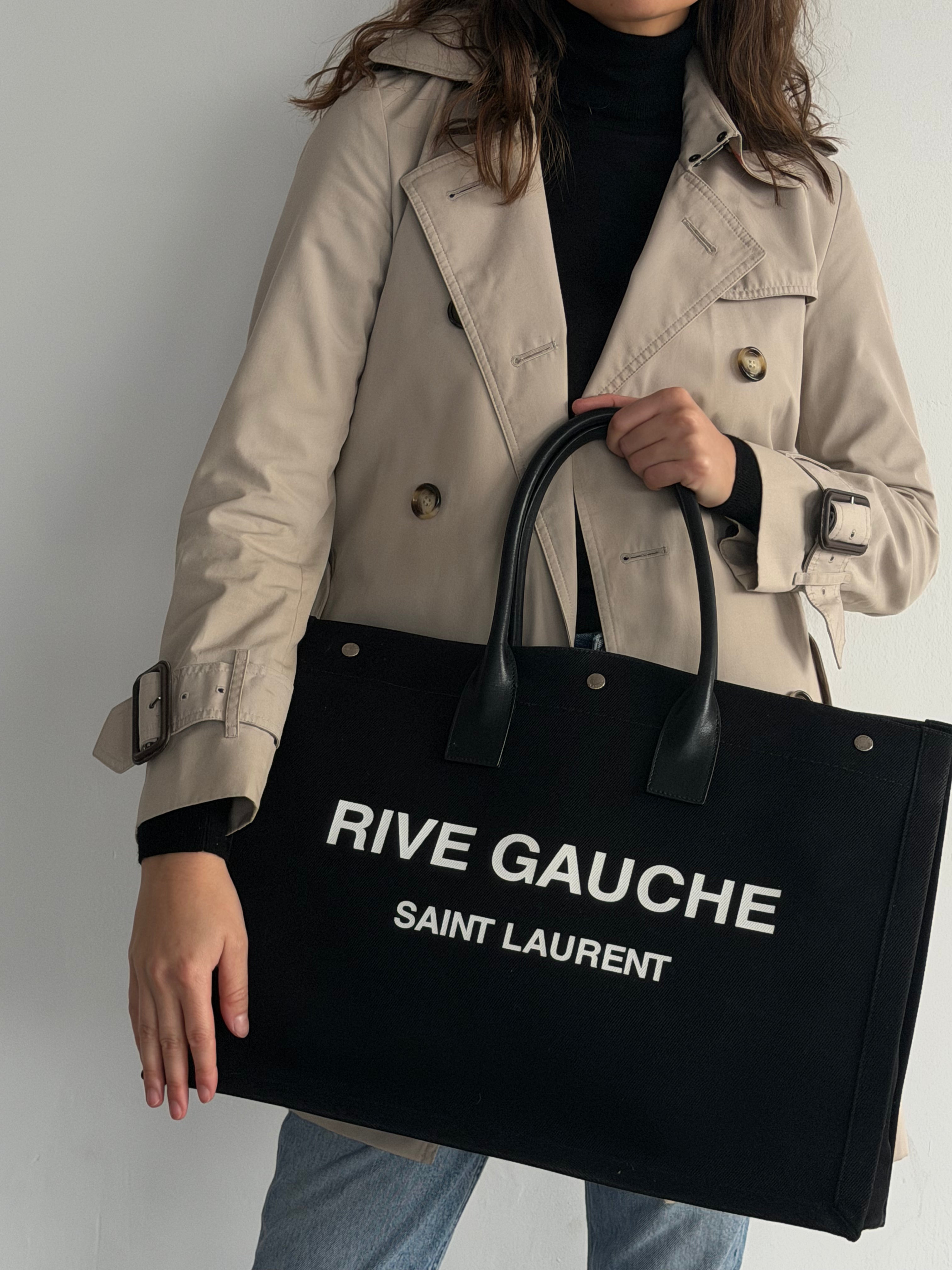 Rive Gauche Canvas Bag Black
