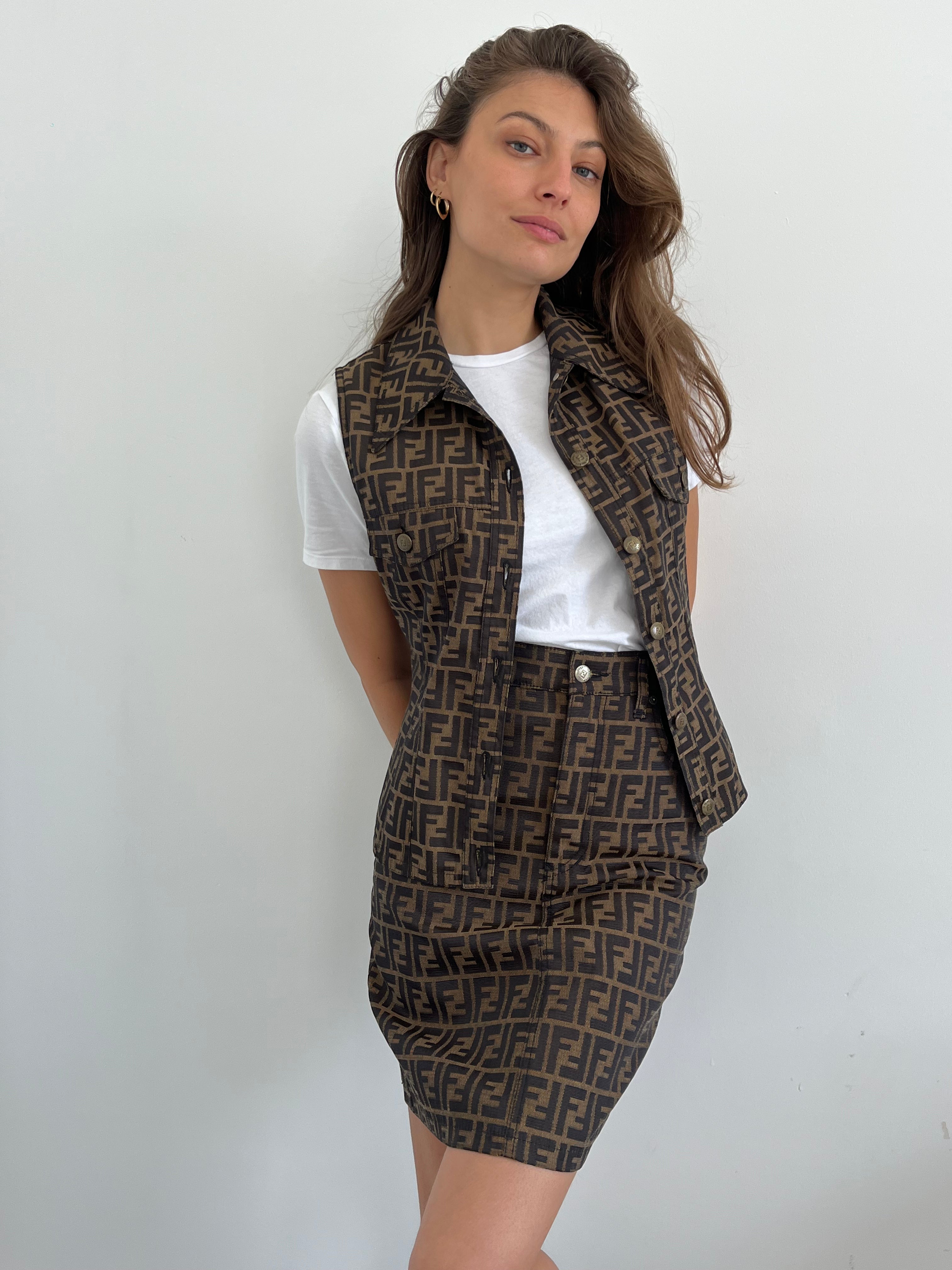 Zucca Pattern Buttoned Waistcoat