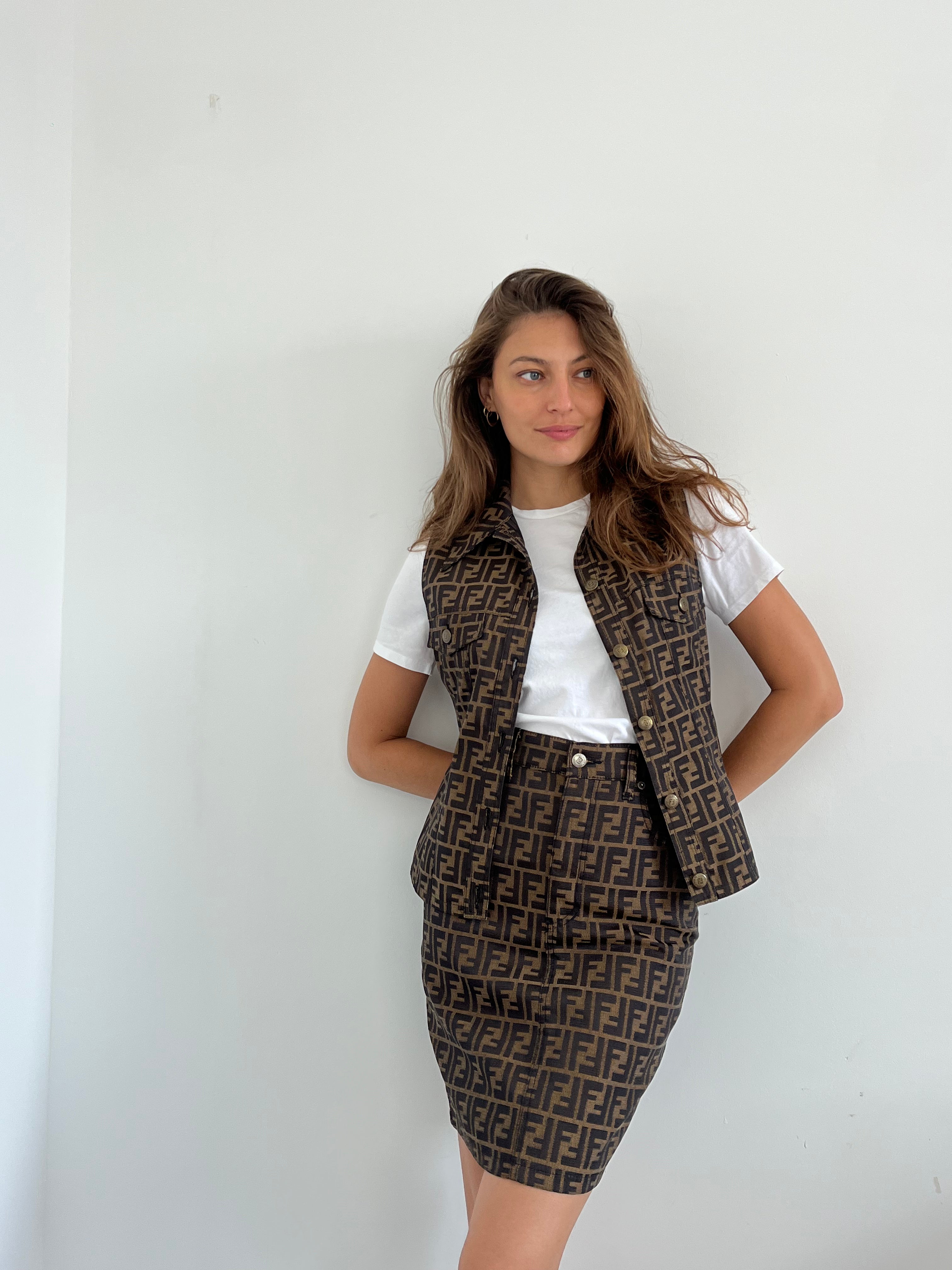 Zucca Pattern Buttoned Waistcoat