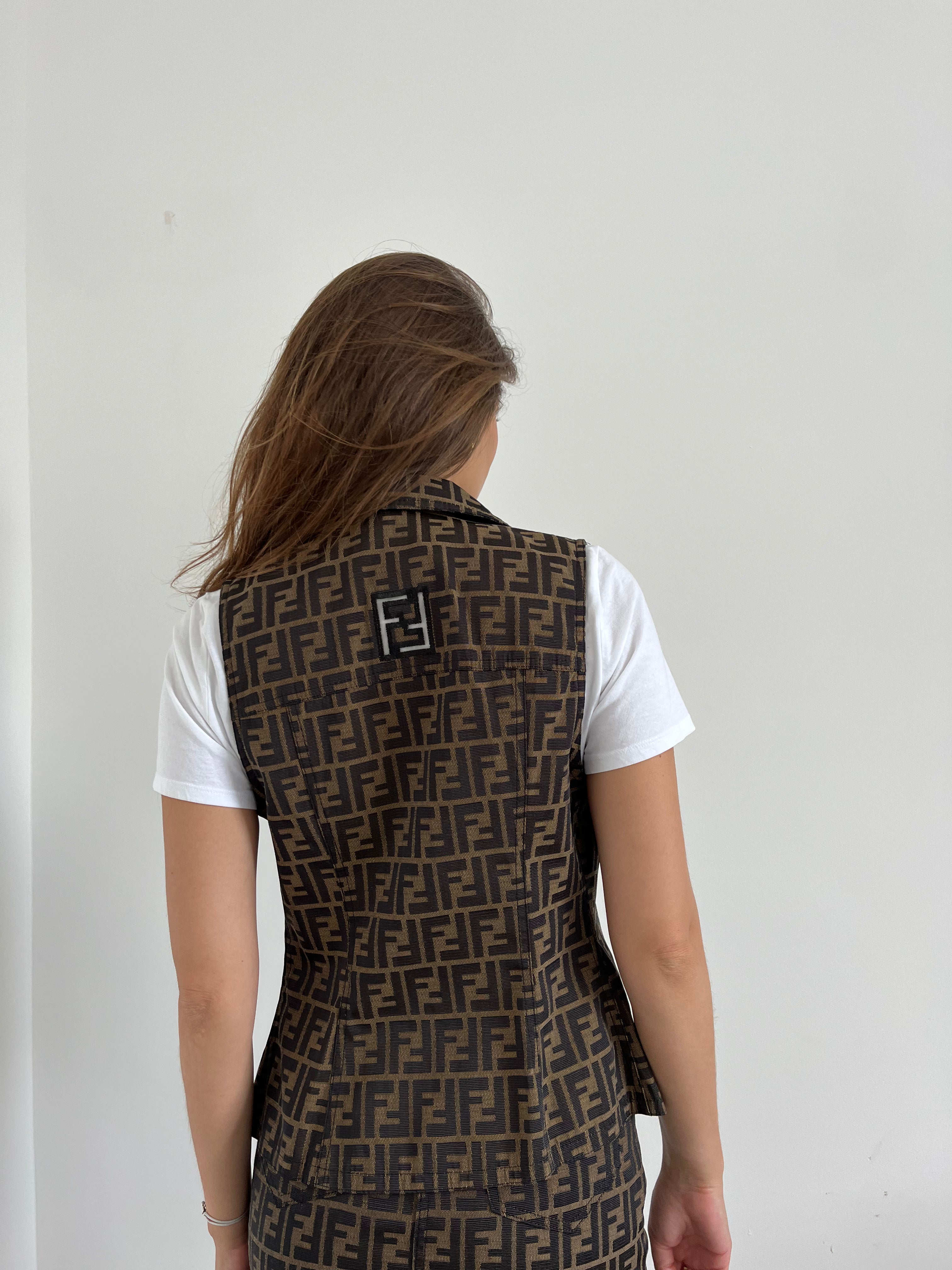Zucca Pattern Buttoned Waistcoat