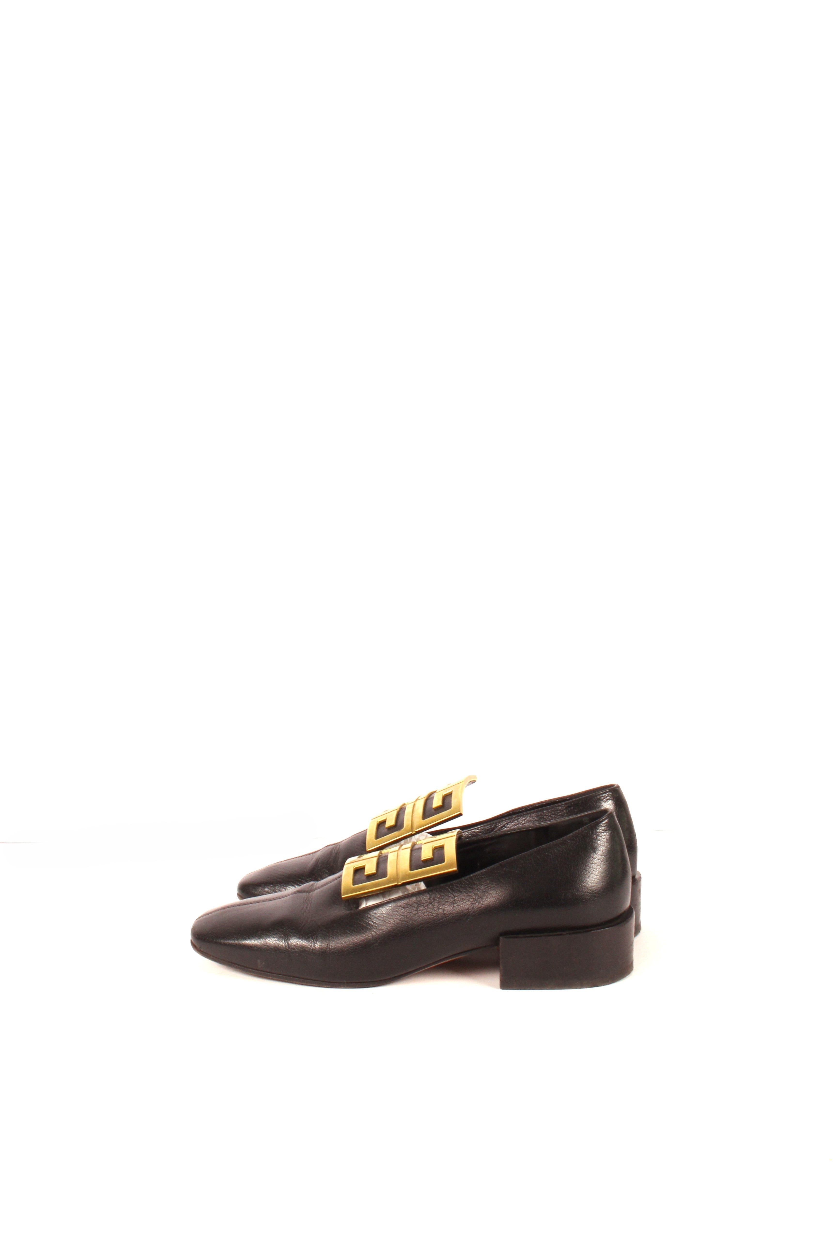 Leather flats