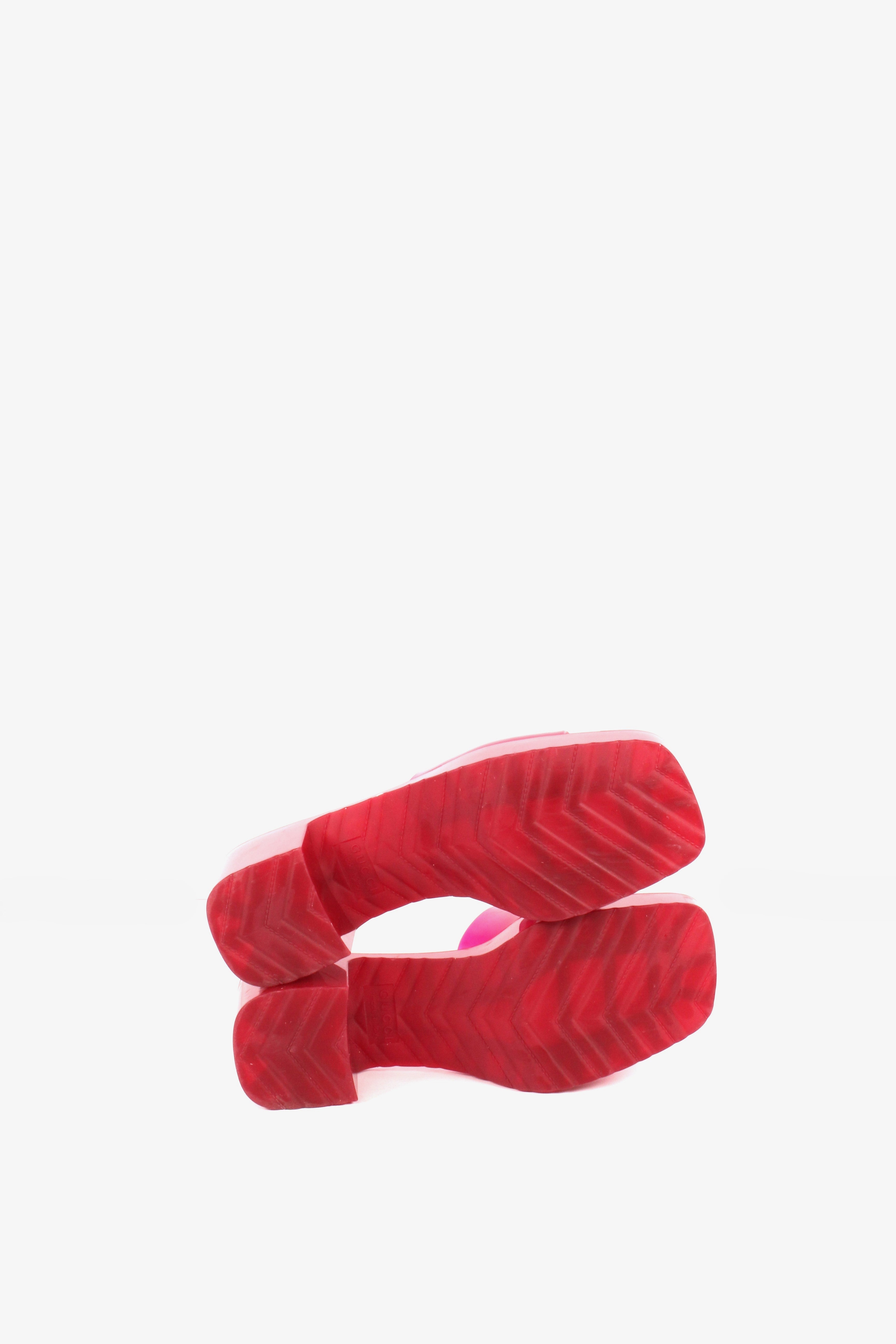 Hibiscus Red Rubber Slide Sandals
