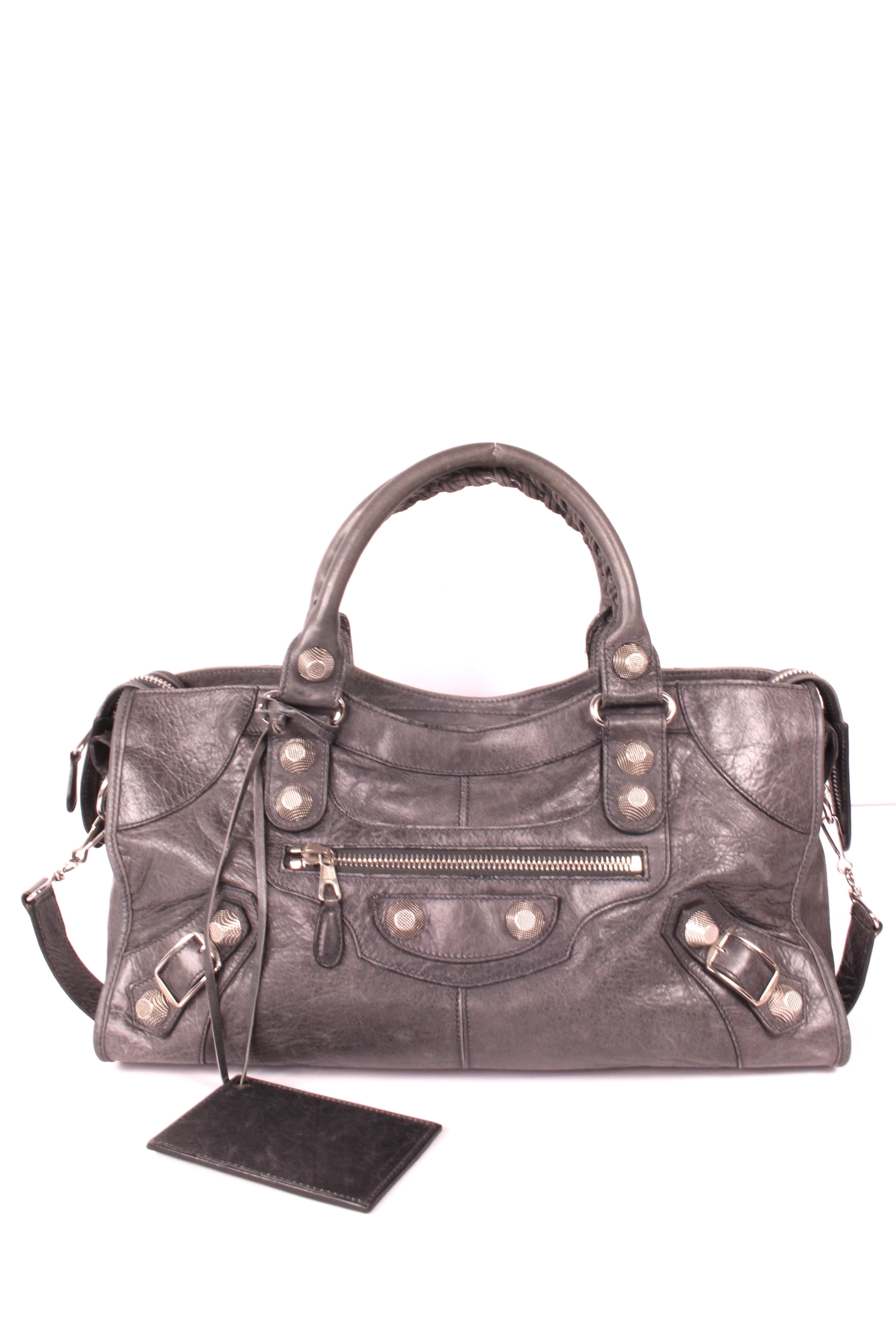 City leather handbag