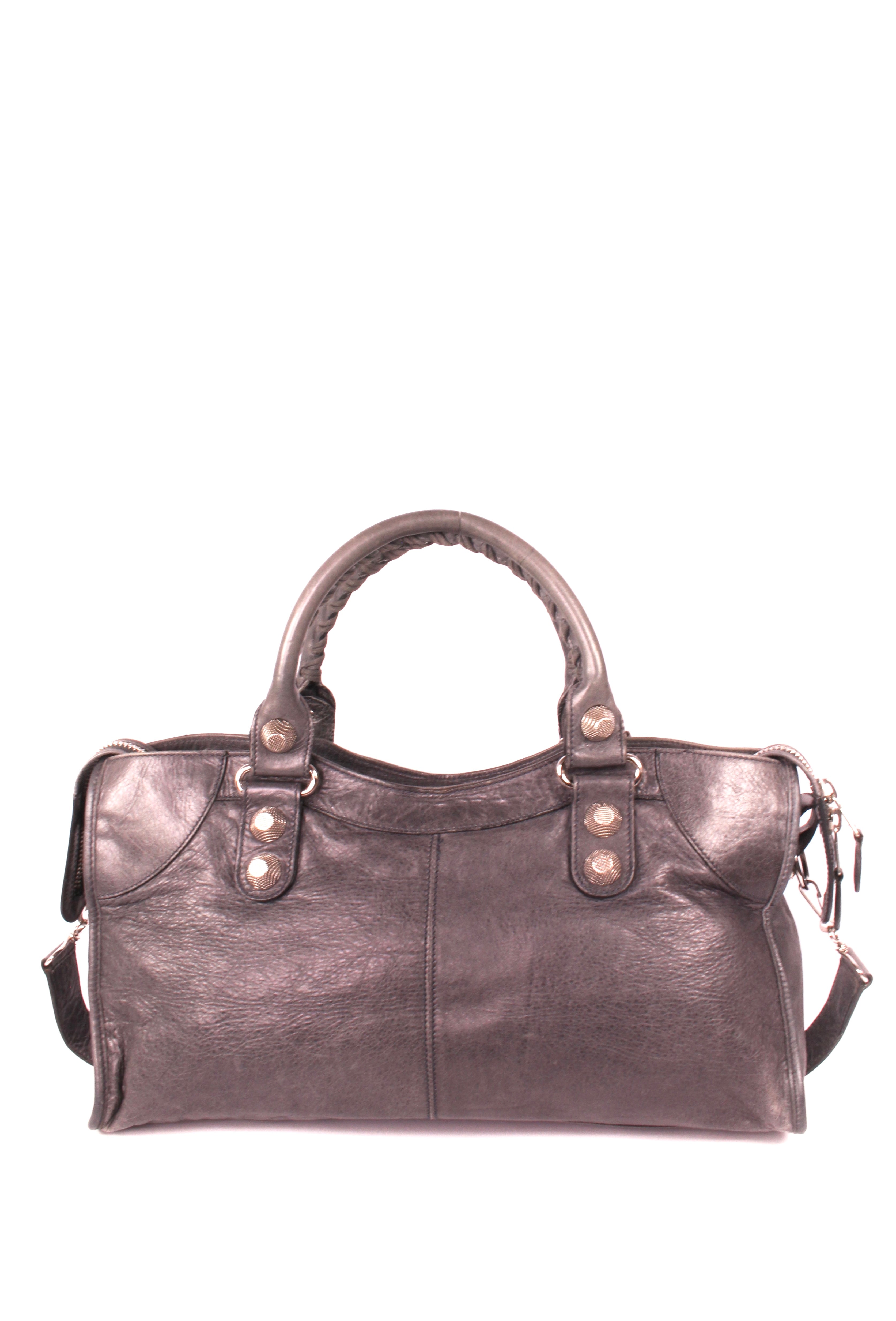 City leather handbag
