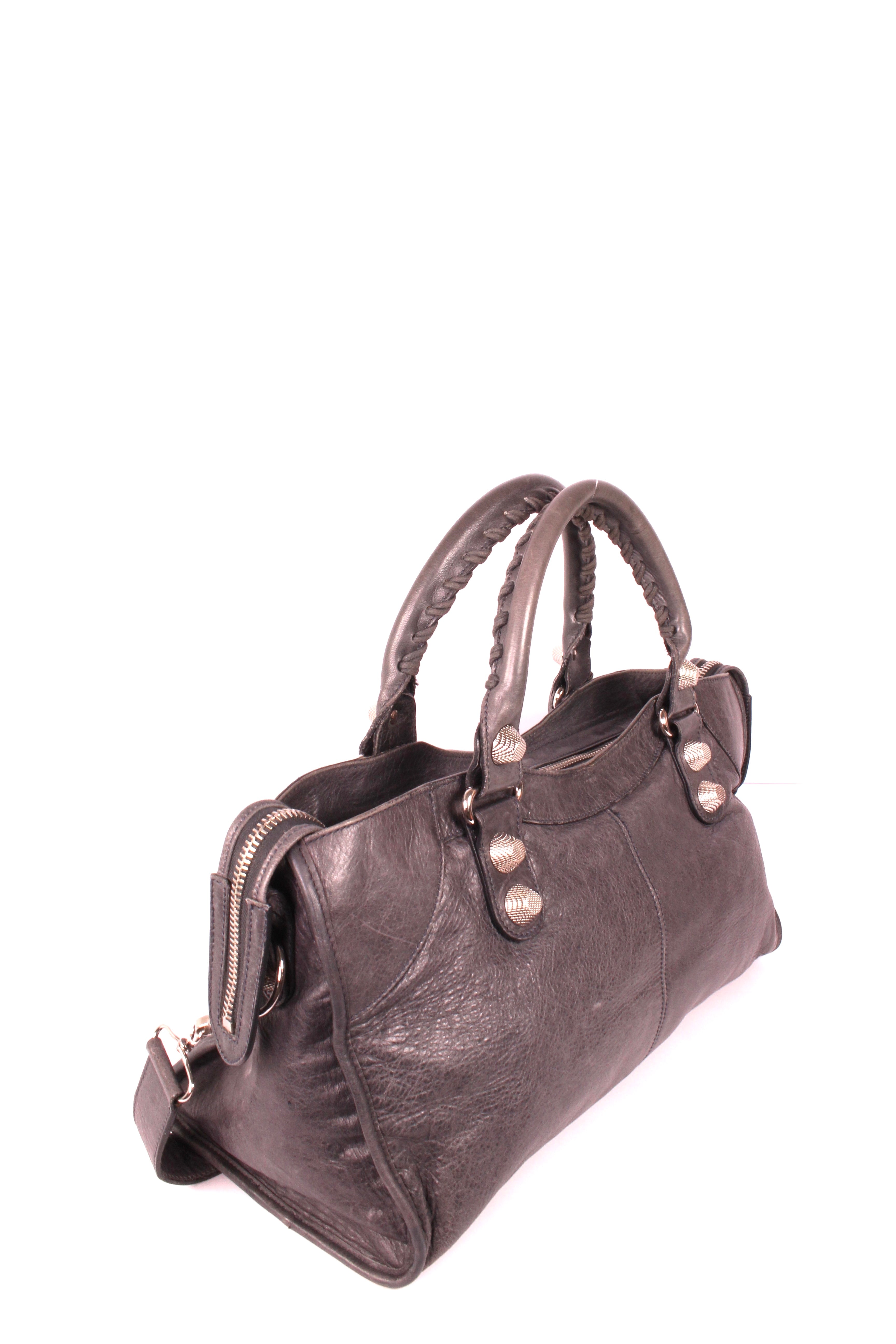 City leather handbag
