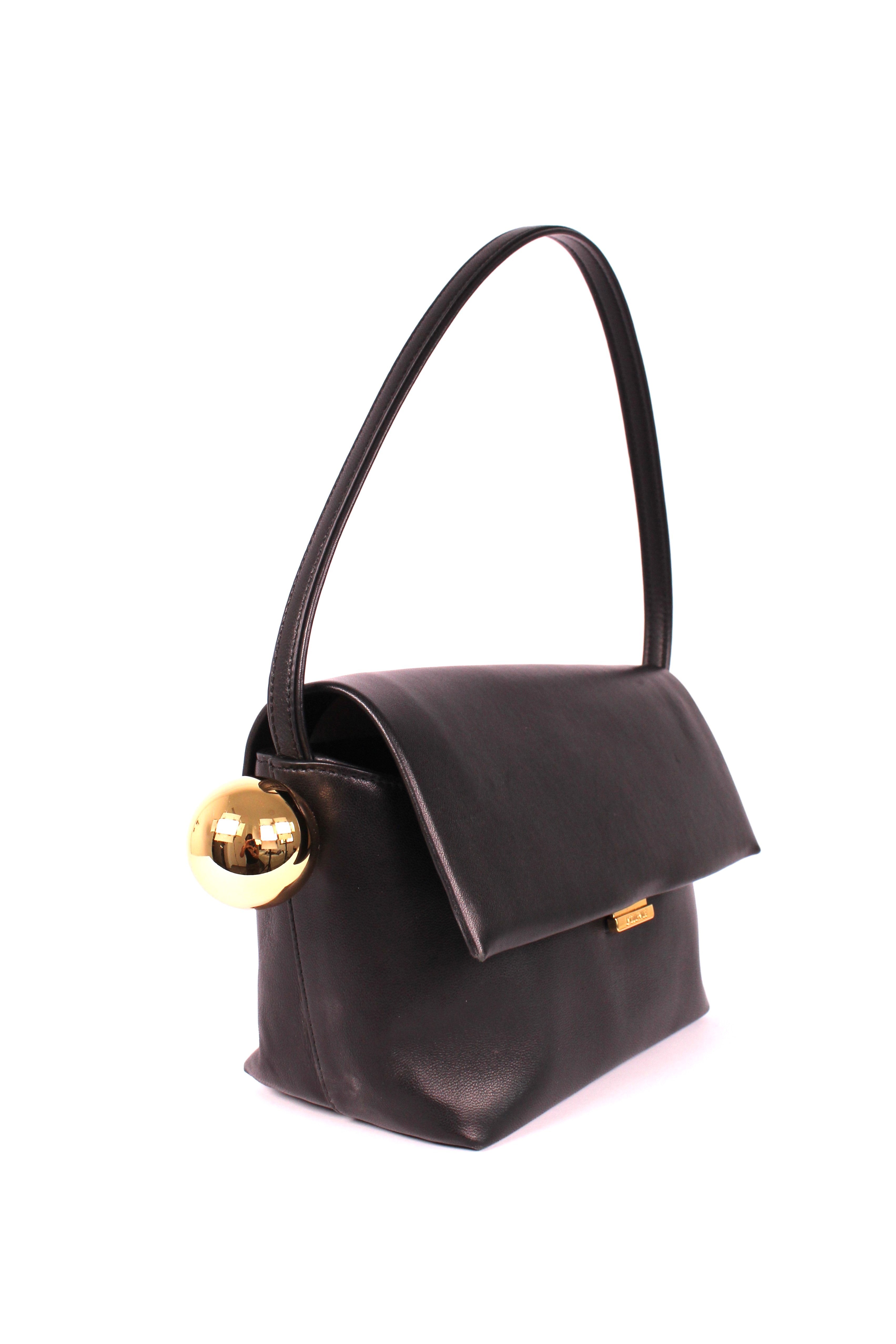 Le Rond Carre Embellished Leather Shoulder Bag