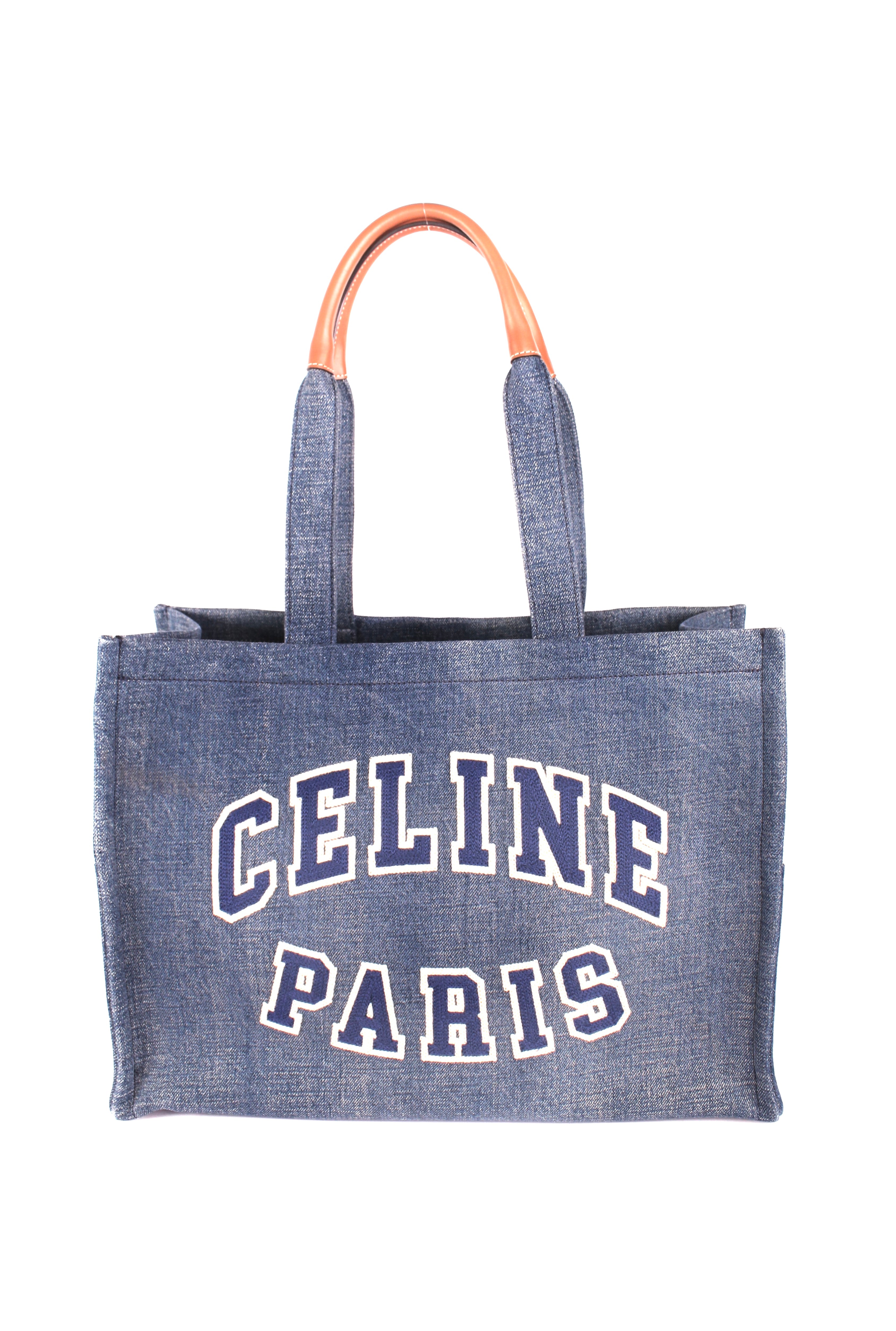 Cabas Denim Celine Paris Tote Bag