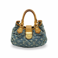 Denim Pleaty Handbag Mini