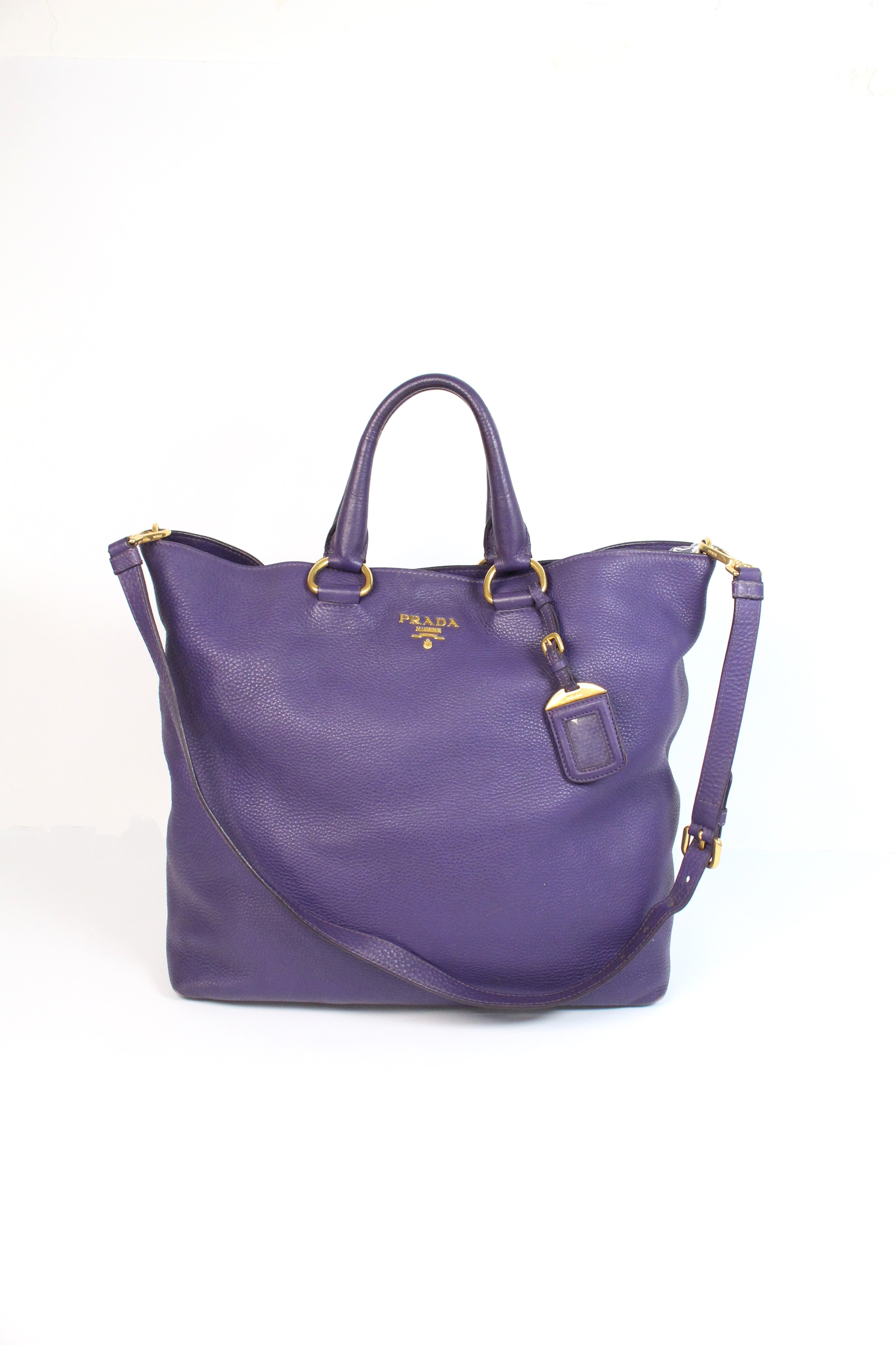 purple calf diano leather tote