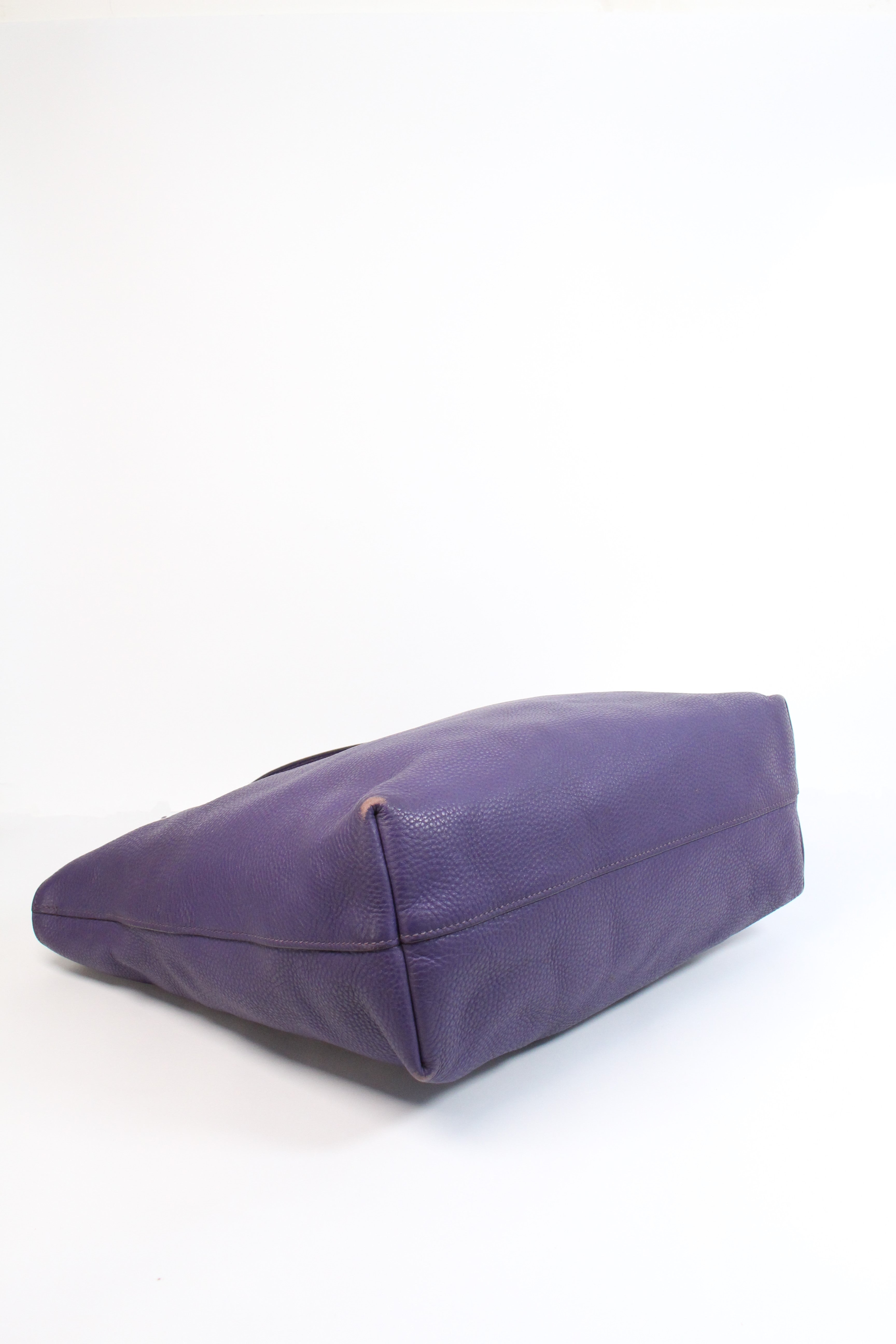 purple calf diano leather tote