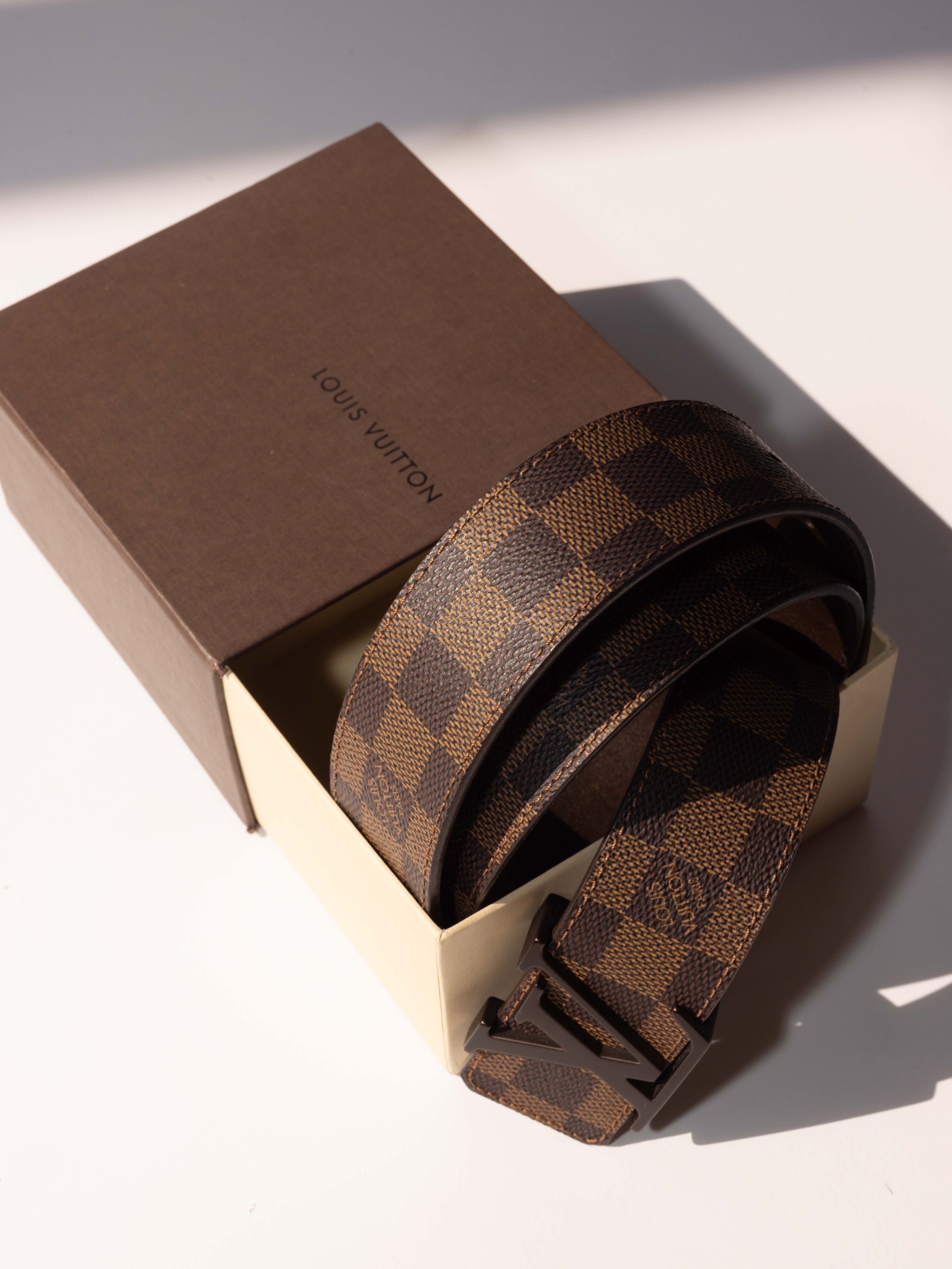 Louis vuitton damier belt brown