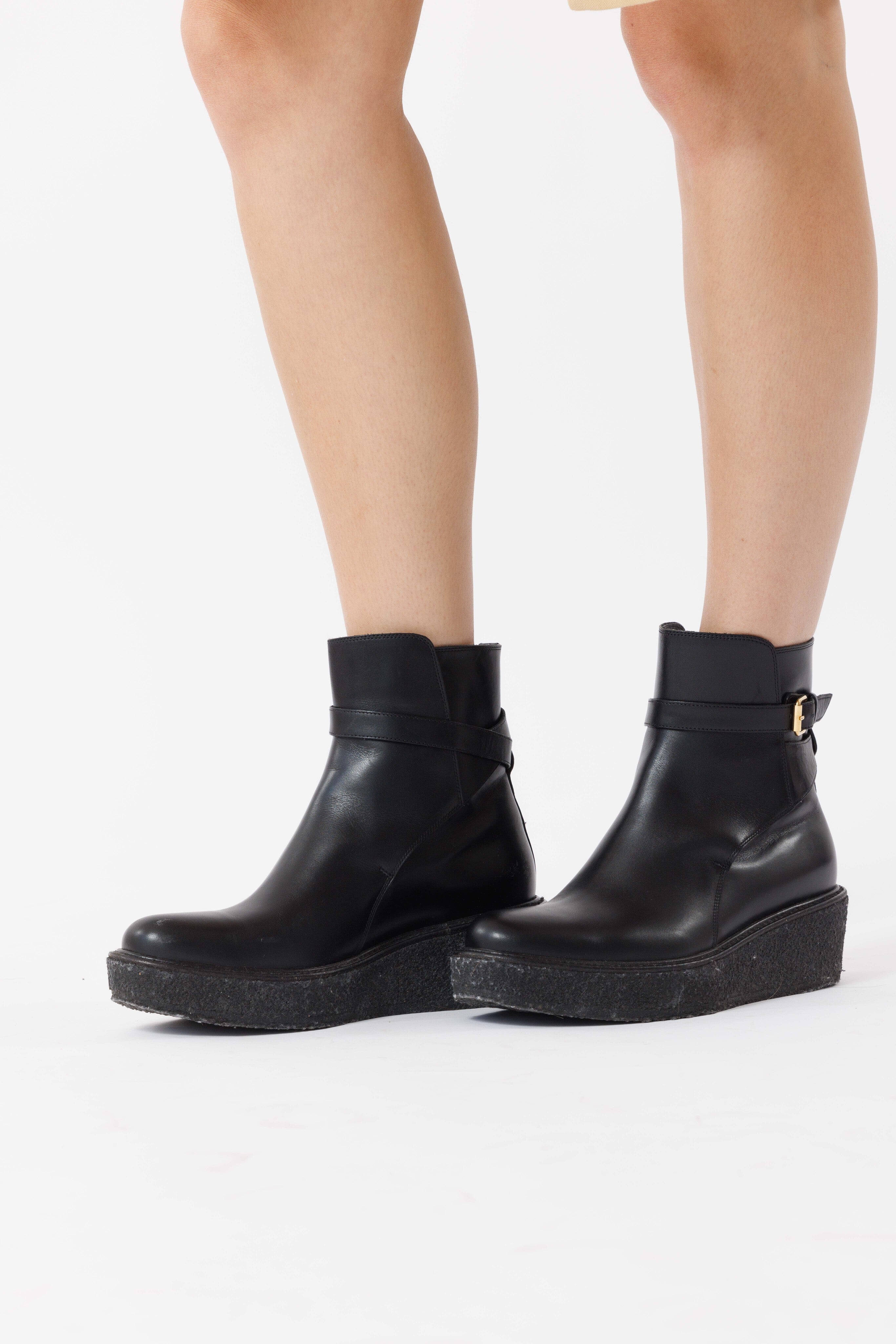 Leather ankle boots