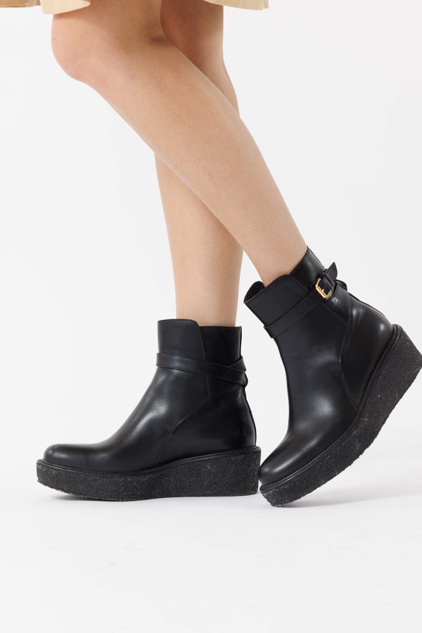 Leather ankle boots