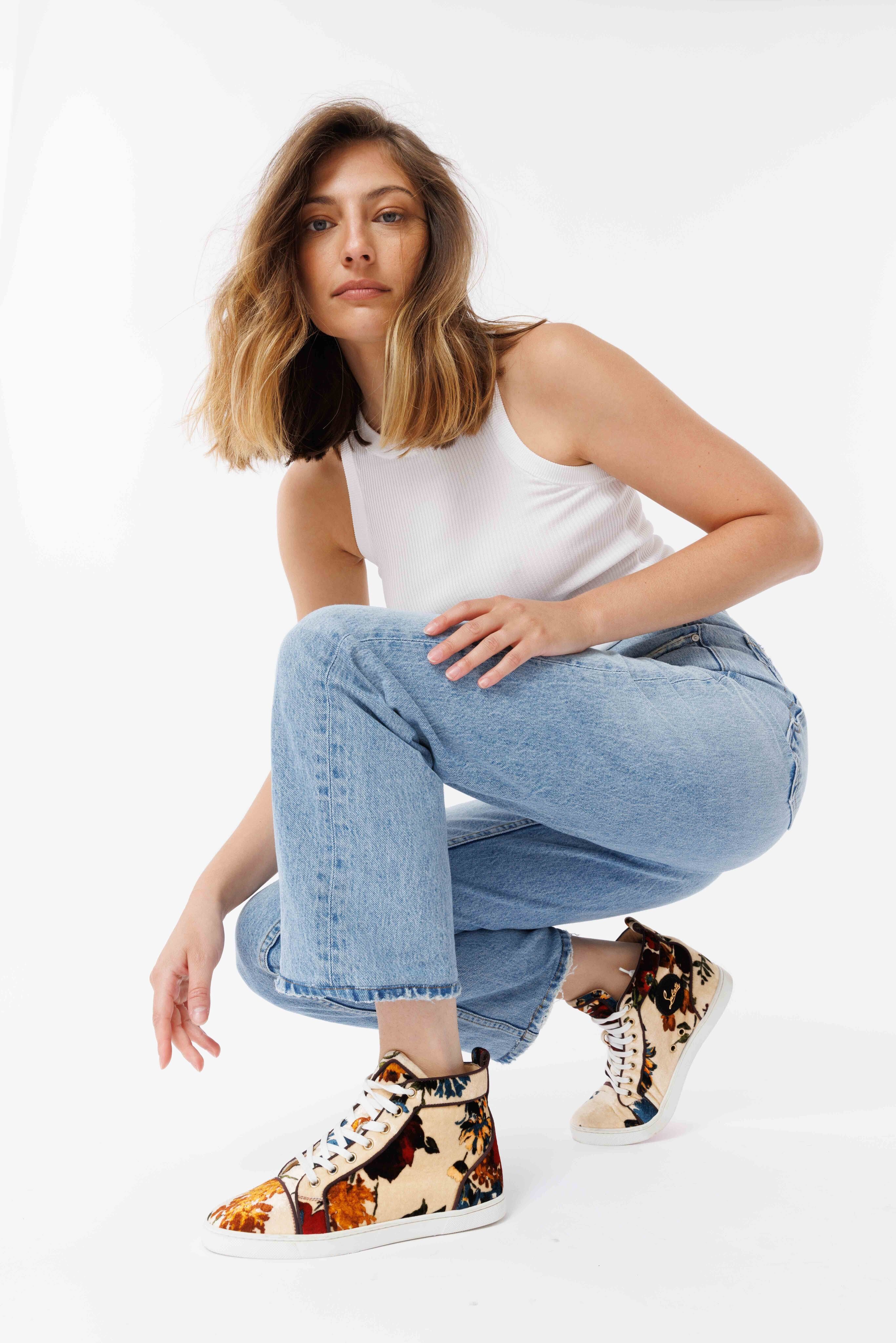 velvet sneakers