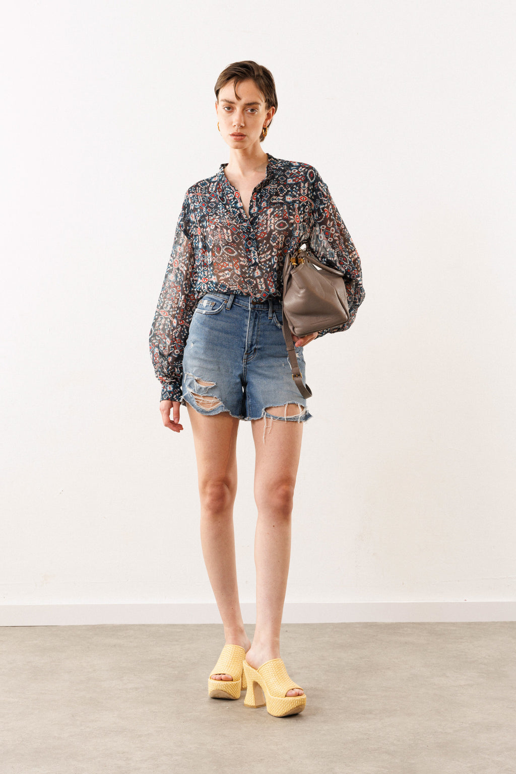 Ibiza Raffia Platform Mules