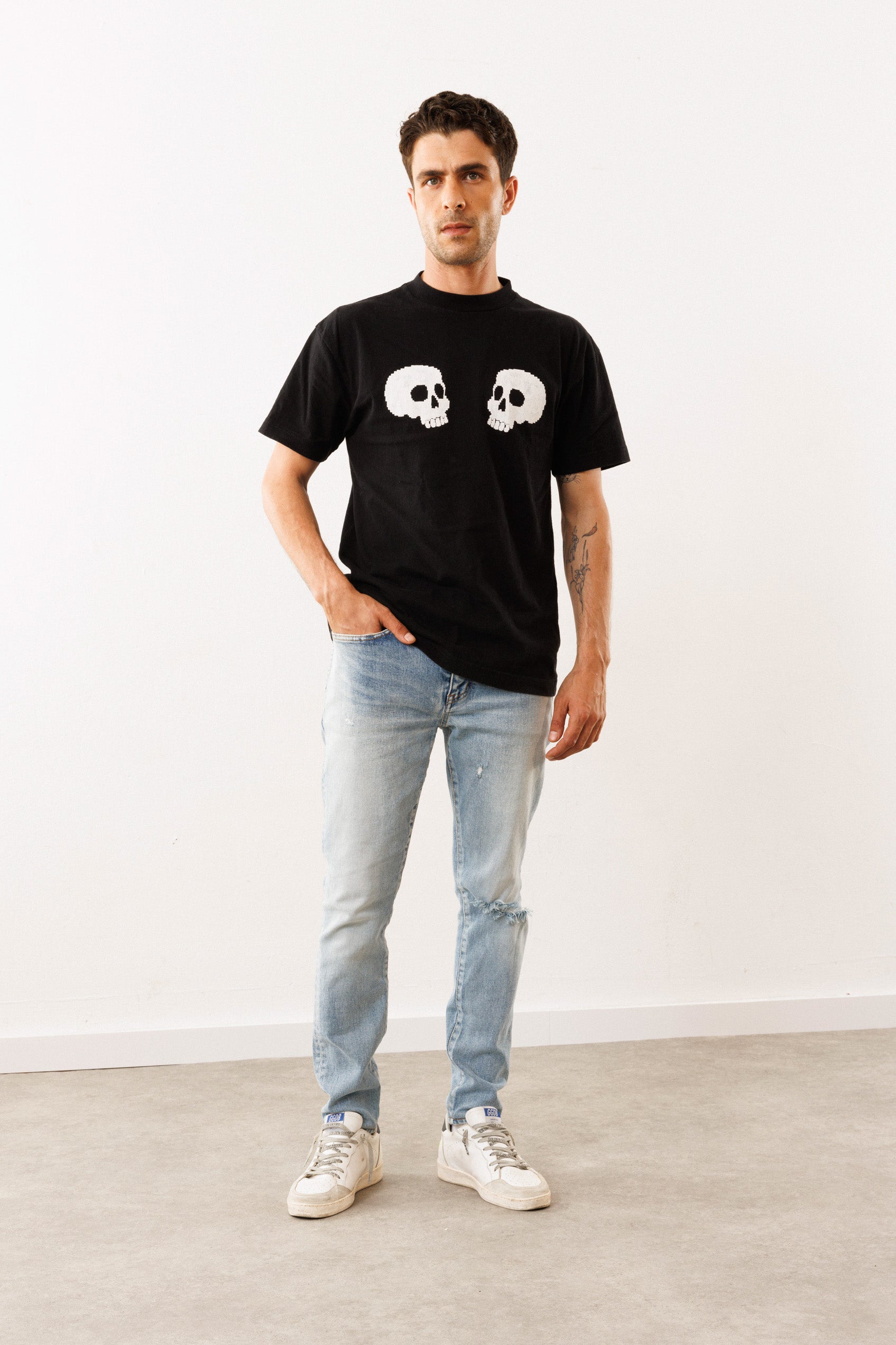 skull print T-shirt