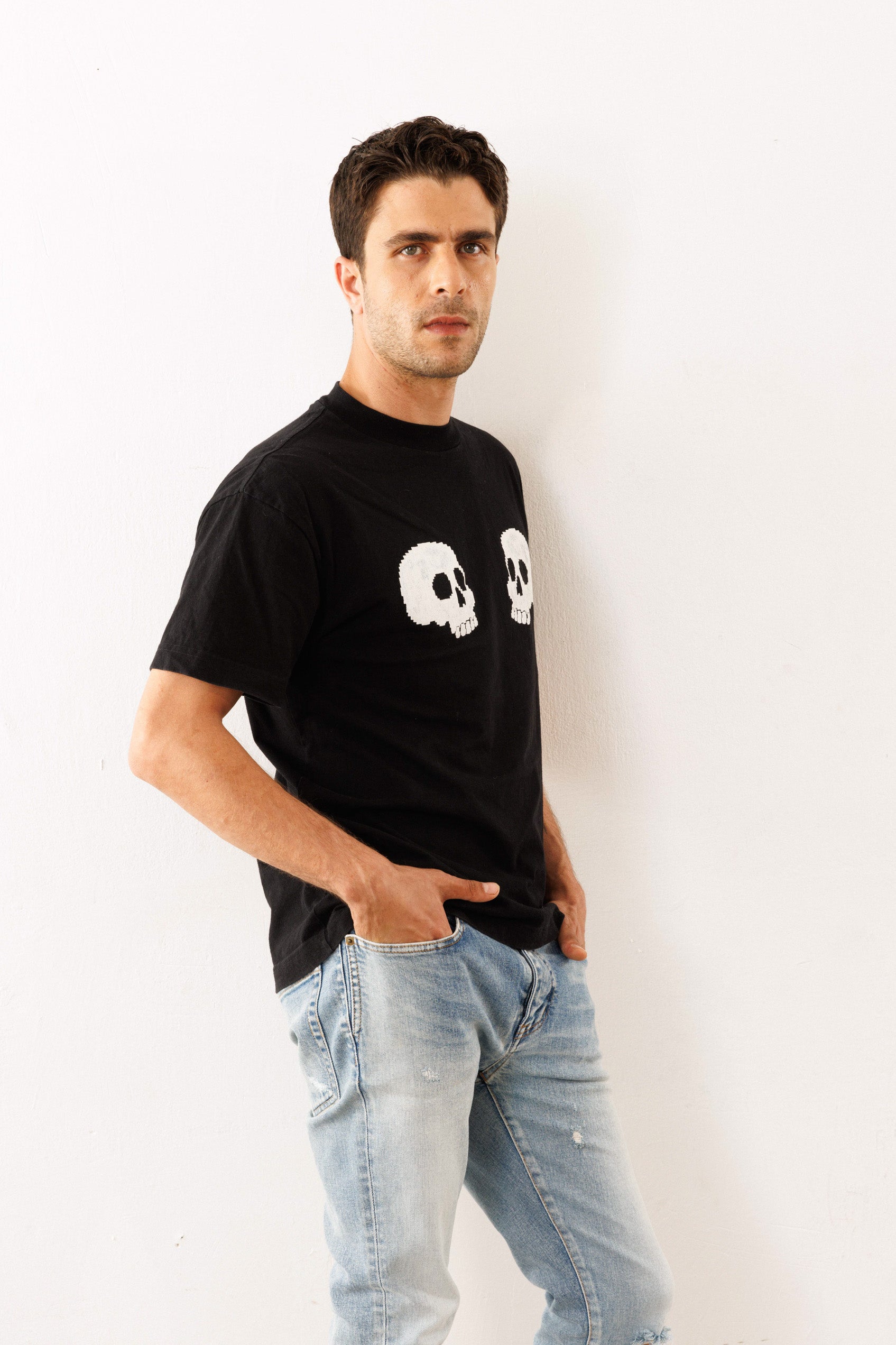 skull print T-shirt