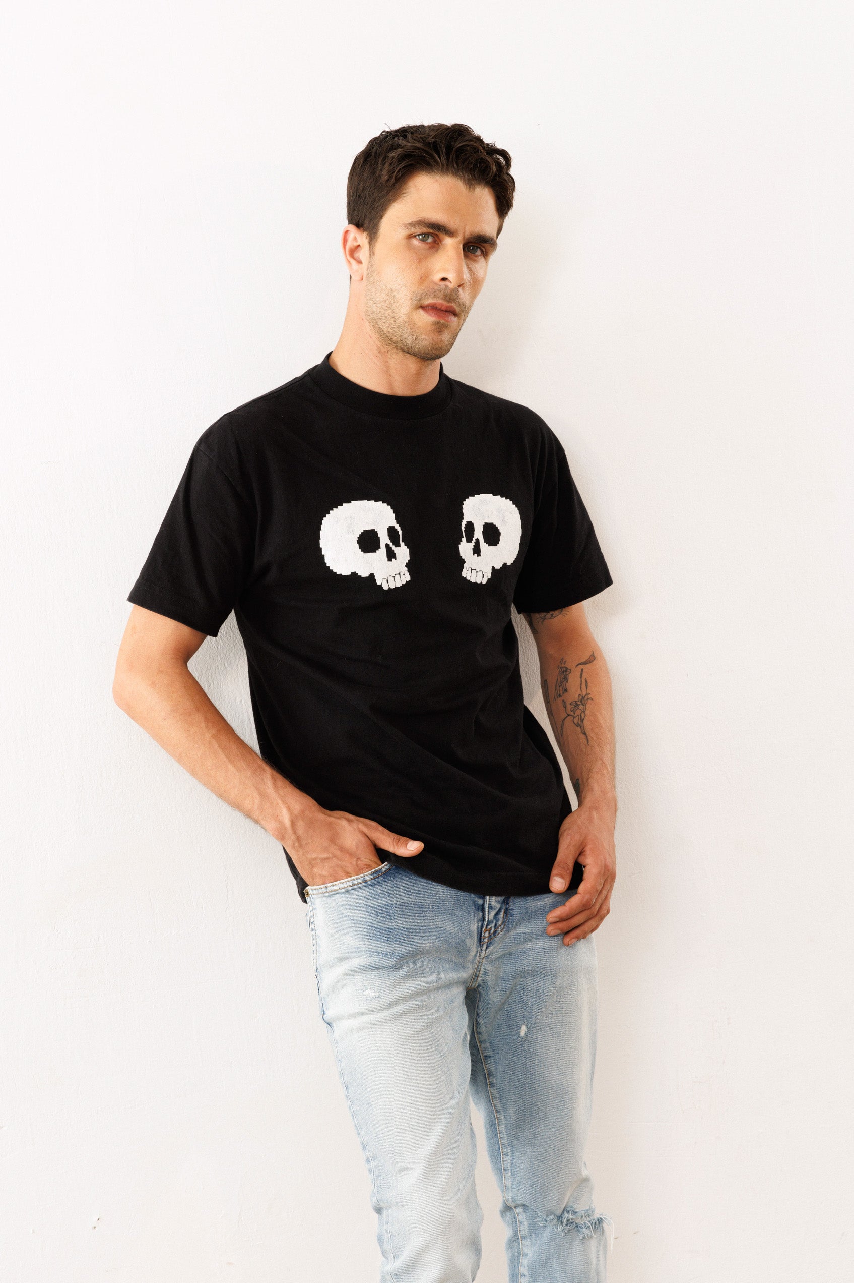 skull print T-shirt