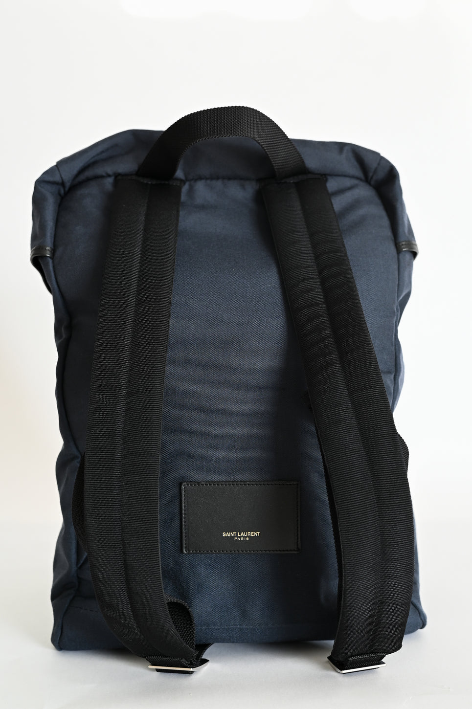 City Flap Leather-Trimmed Backpack